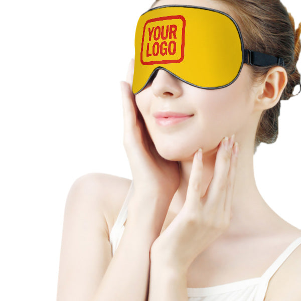 Maßgeschneidertes Gold Orangerot Schlafmaske