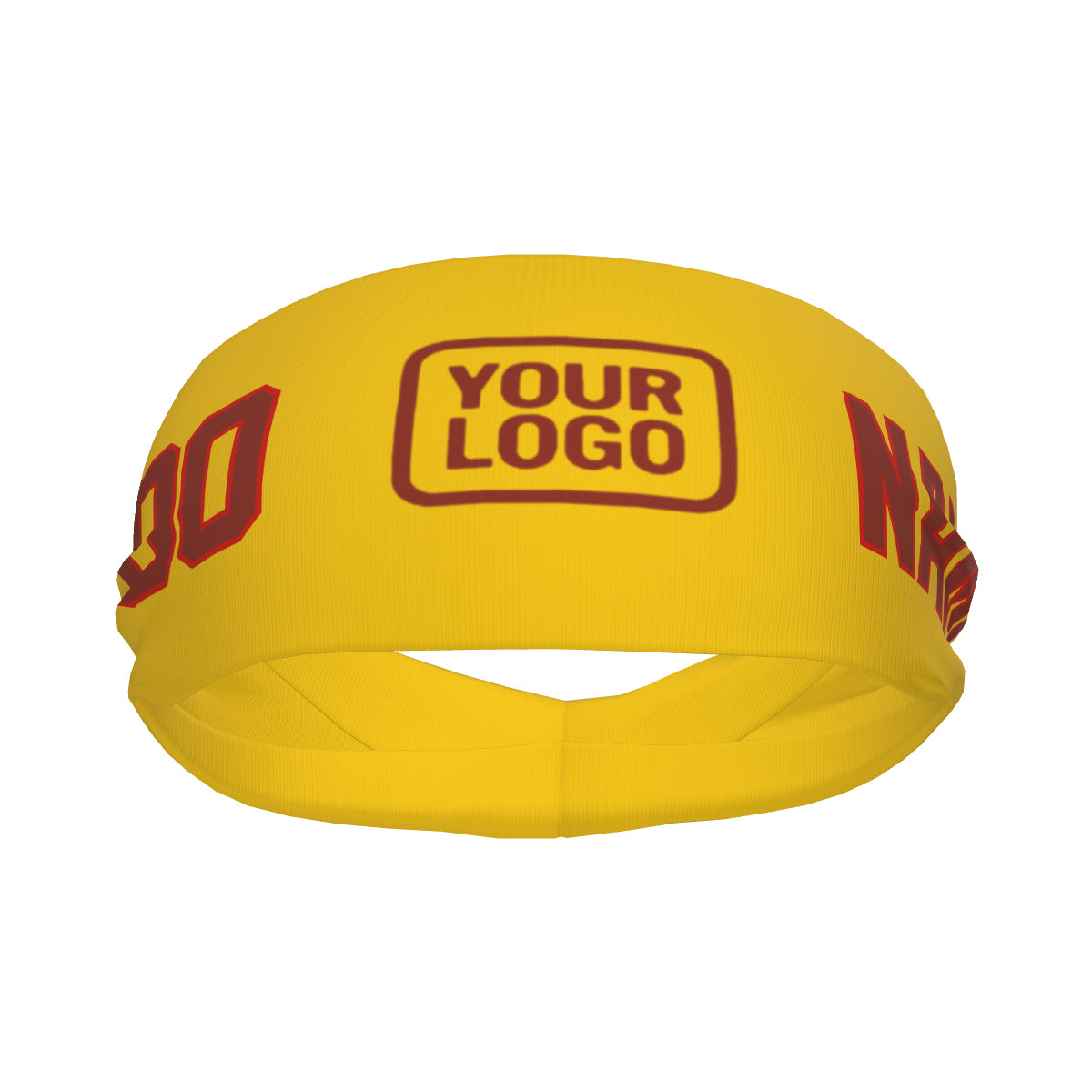 Maßgeschneidertes Gold Korallenrot Sport Stirnband