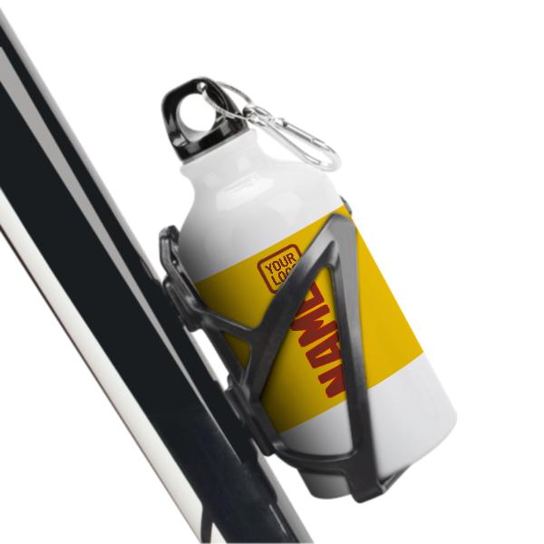 Maßgeschneidertes Gold Korallenrot Sportflasche