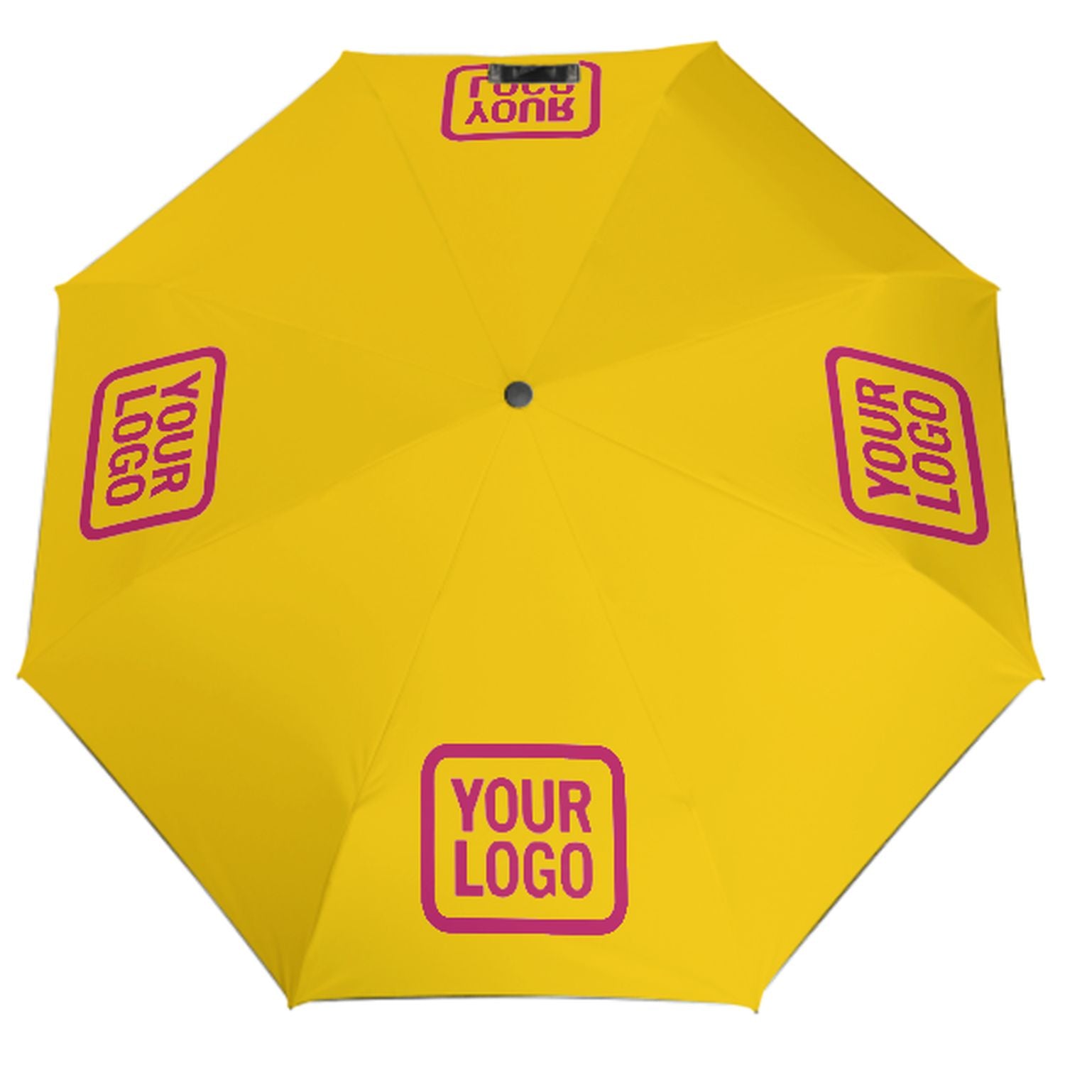 Maßgeschneidertes Gold Rosarot Automatik-Regenschirm