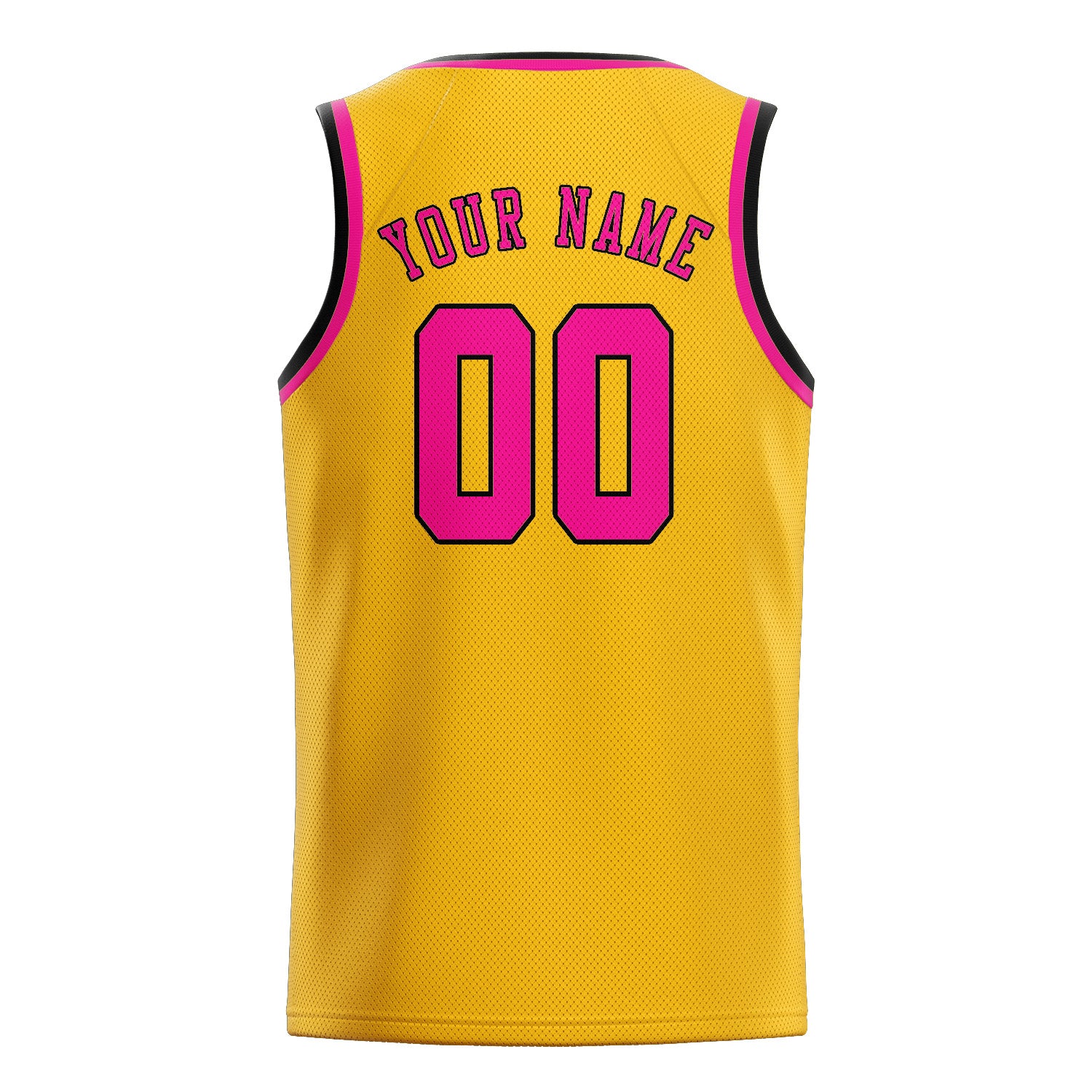 Benutzerdefiniertes Professionelles Gold Rosarot Basketballtrikot