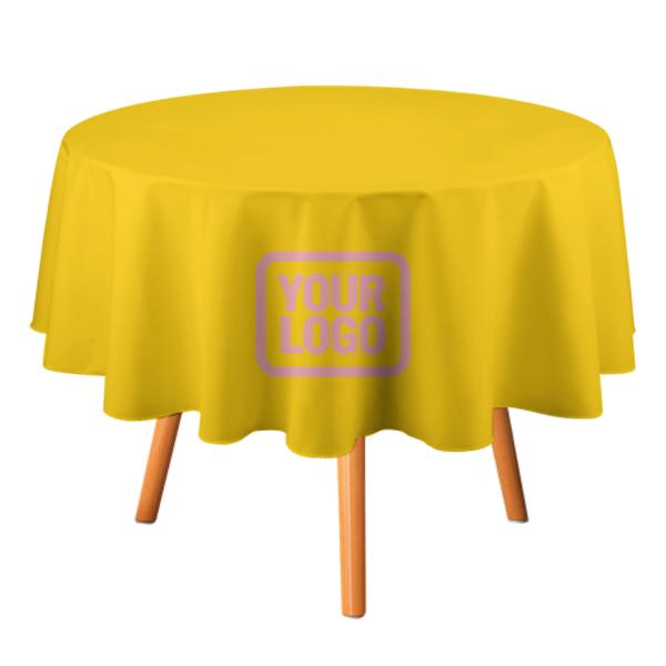 Maßgeschneidertes Gold Rosa Runde Tischdecke