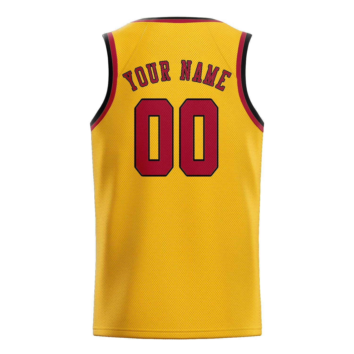 Benutzerdefiniertes Professionelles Gold Rot Basketballtrikot