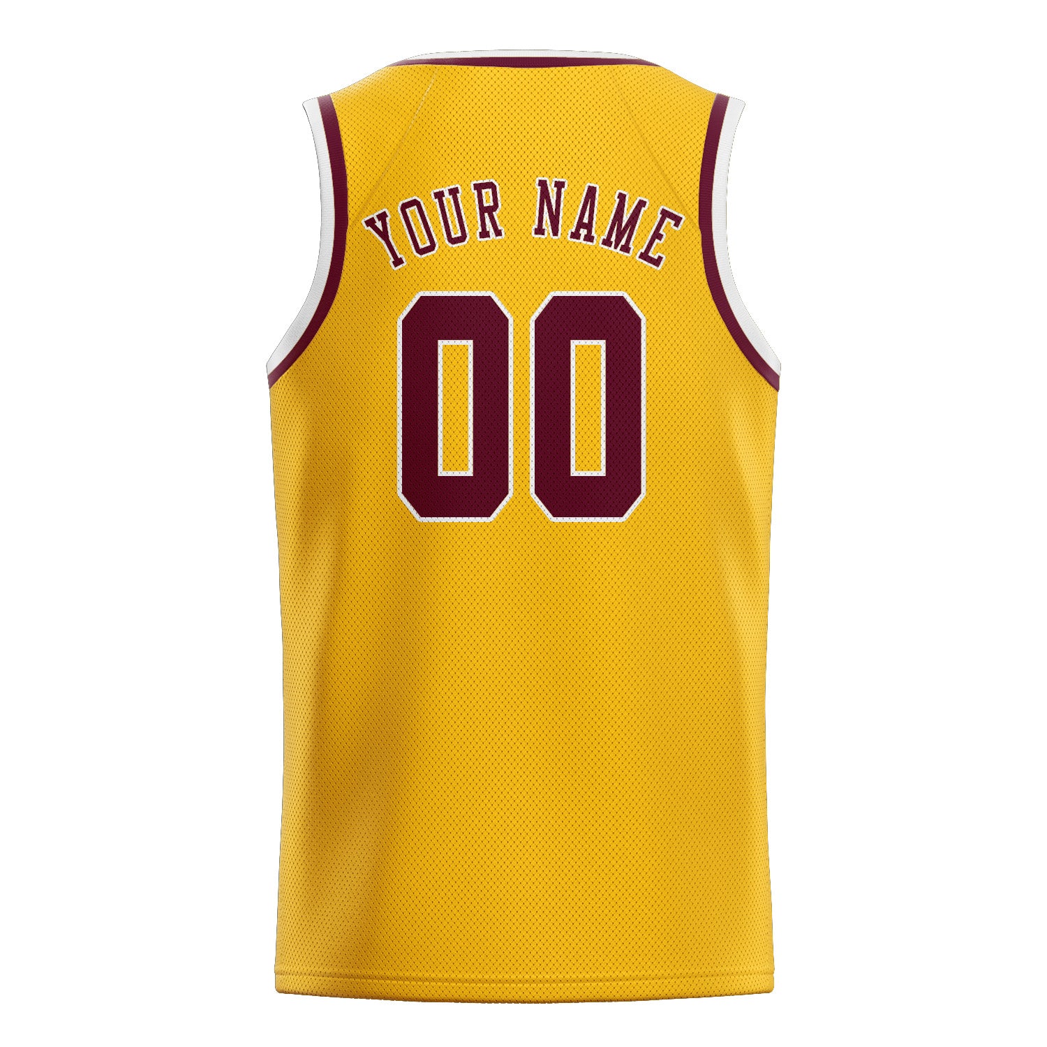 Benutzerdefiniertes Professionelles Gold Karmesinrot Basketballtrikot