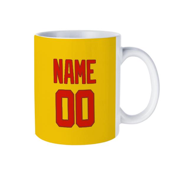 Maßgeschneidertes Gold Orangerot Becher
