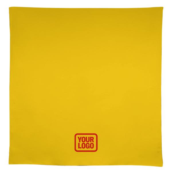 Maßgeschneidertes Gold Korallenrot Quadratische Tischdecke