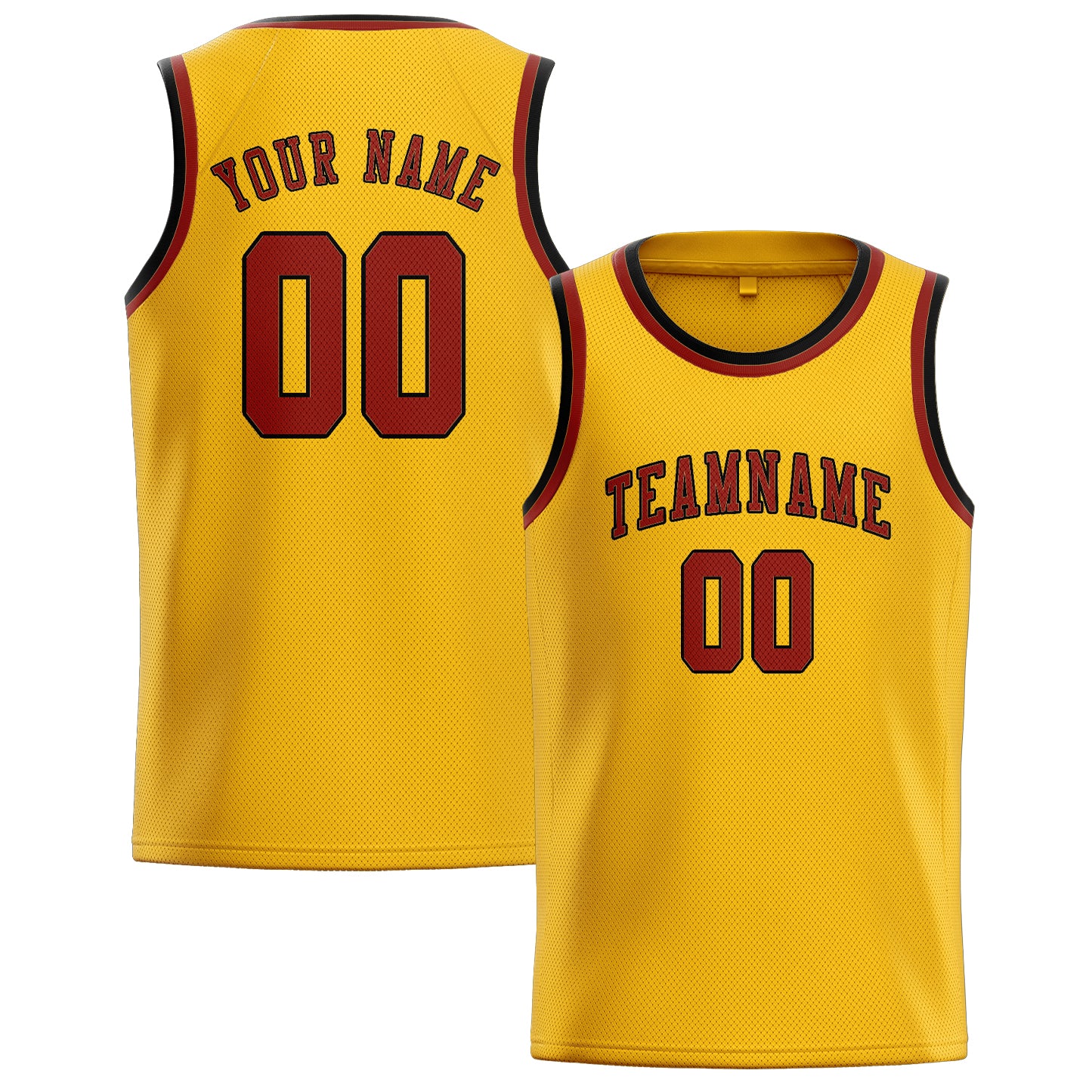 Benutzerdefiniertes Professionelles Gold Korallenrot Basketballtrikot
