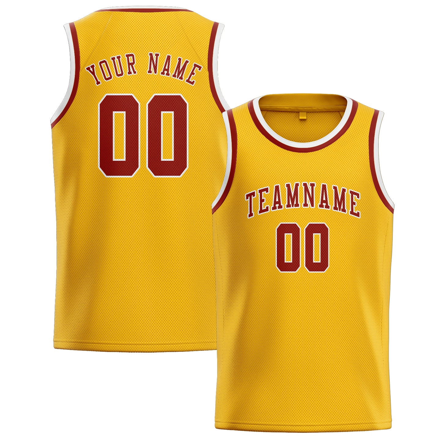 Benutzerdefiniertes Professionelles Gold Korallenrot Basketballtrikot