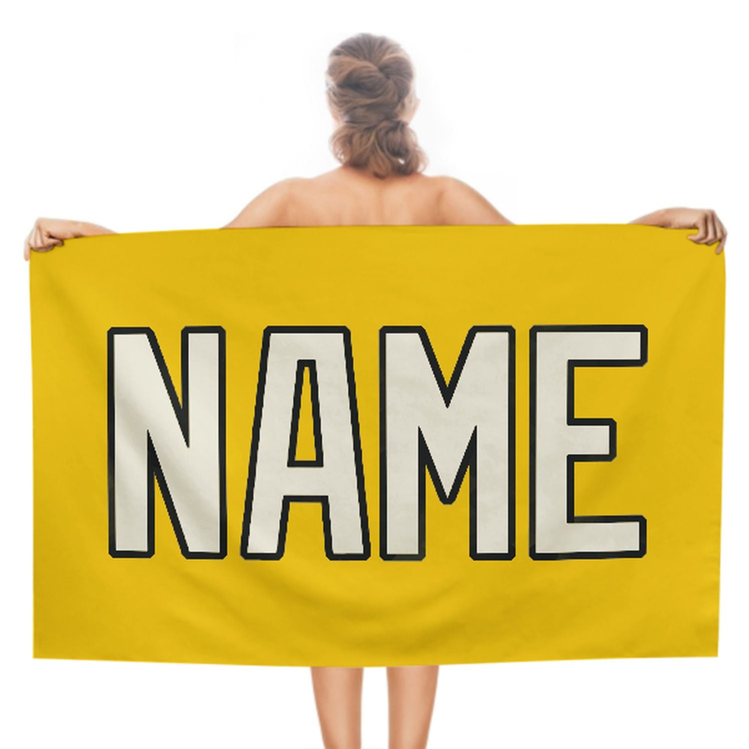 Maßgeschneidertes Gold Beige Strandtuch