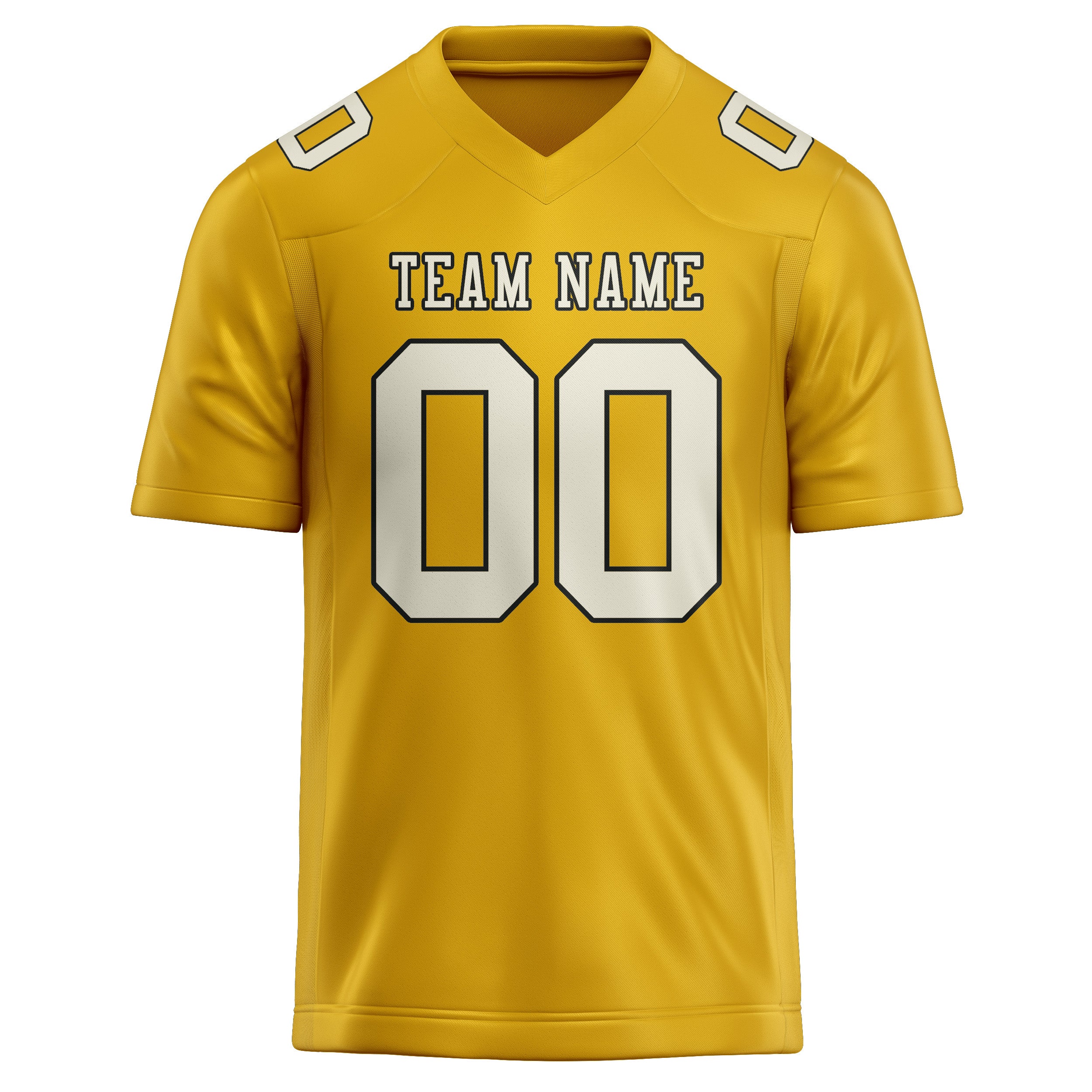 Maßgeschneidertes Professionelles Gold Beige Rugbytrikot