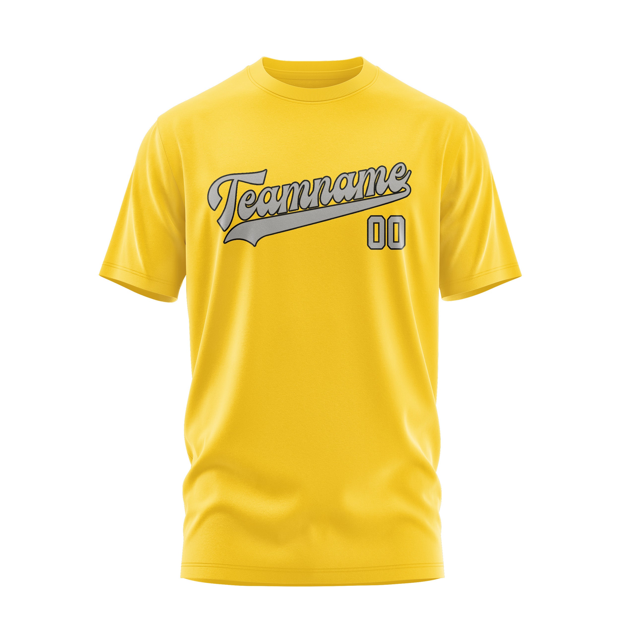 Maßgeschneidertes Gold Grau T-Shirt