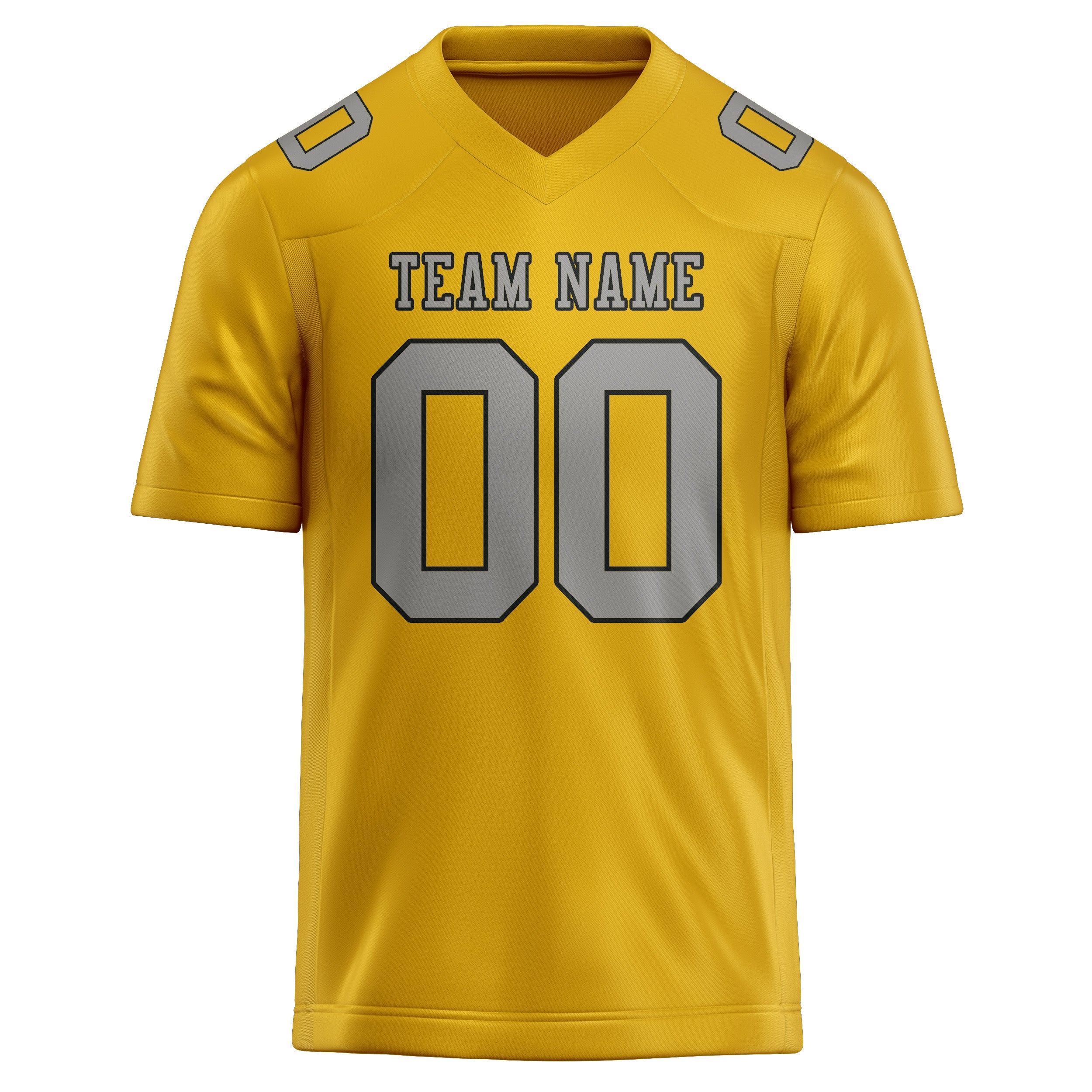 Maßgeschneidertes Professionelles Gold Grau Rugbytrikot