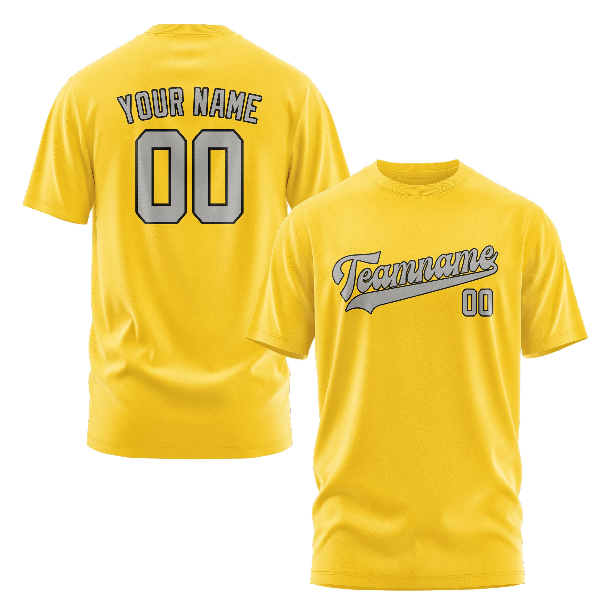 Maßgeschneidertes Gold Grau T-Shirt