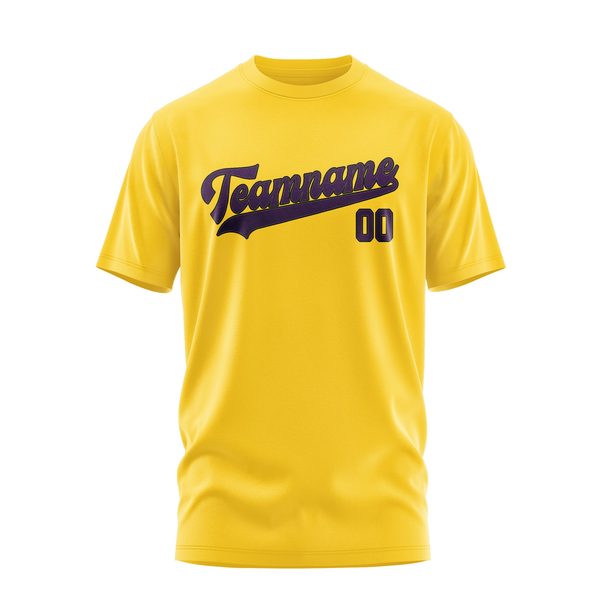 Maßgeschneidertes Gold Lila T-Shirt