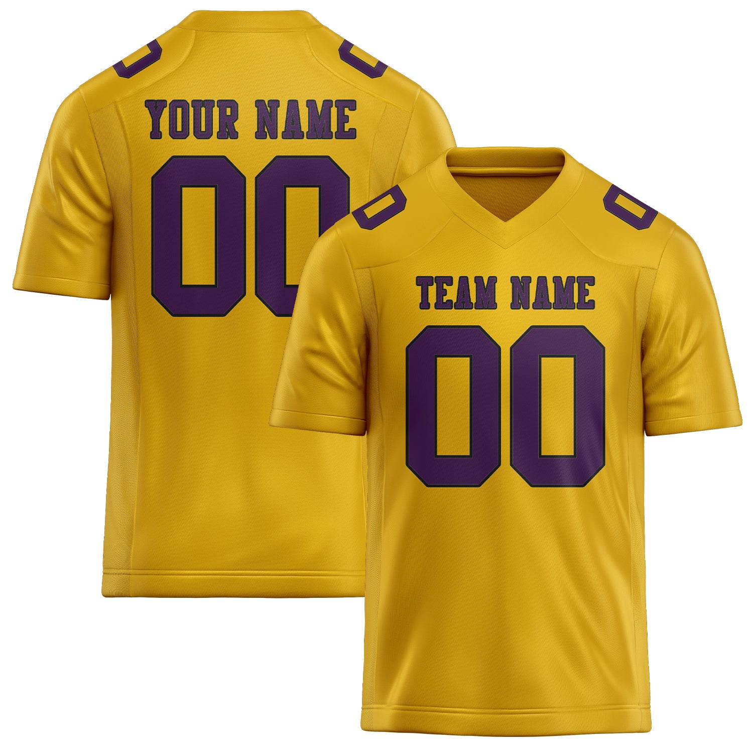 Maßgeschneidertes Professionelles Gold Lila Rugbytrikot
