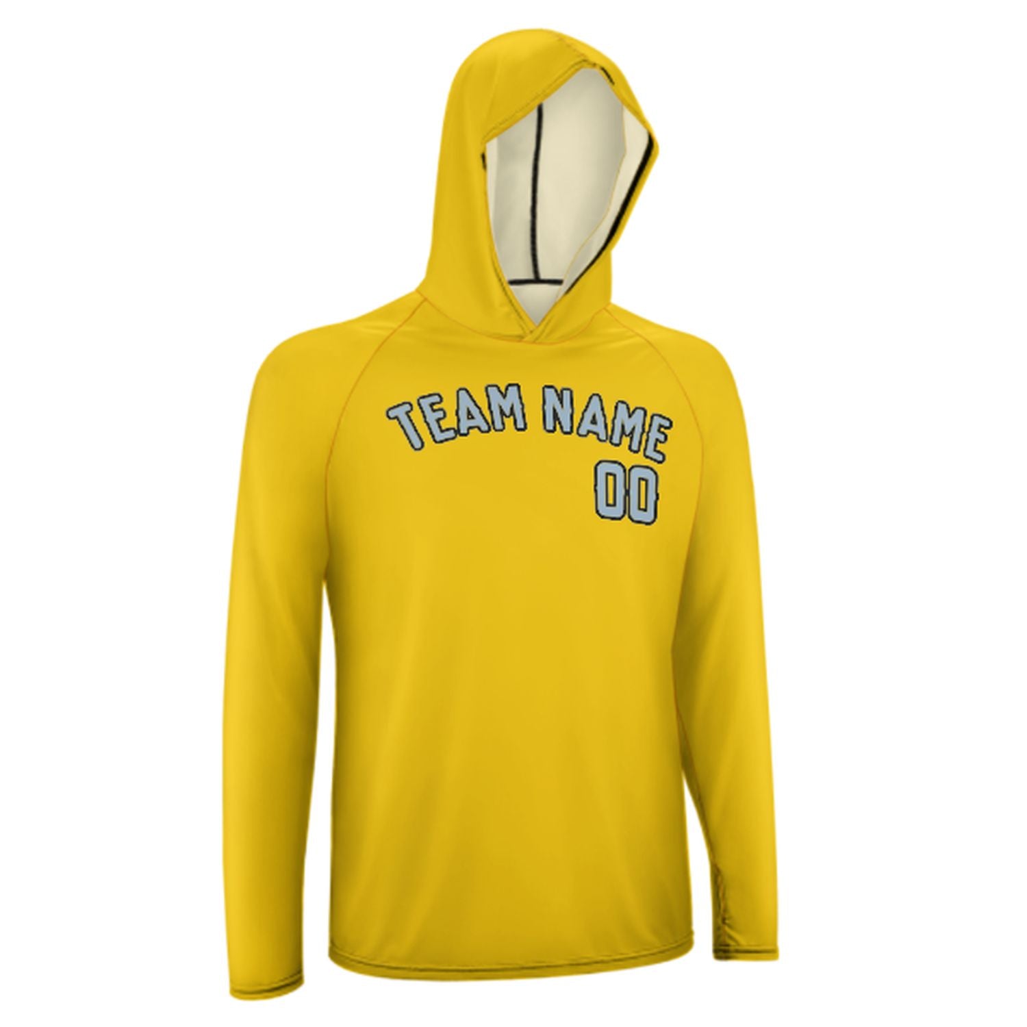 Špičkové zlaté světle modré UV-hoodie