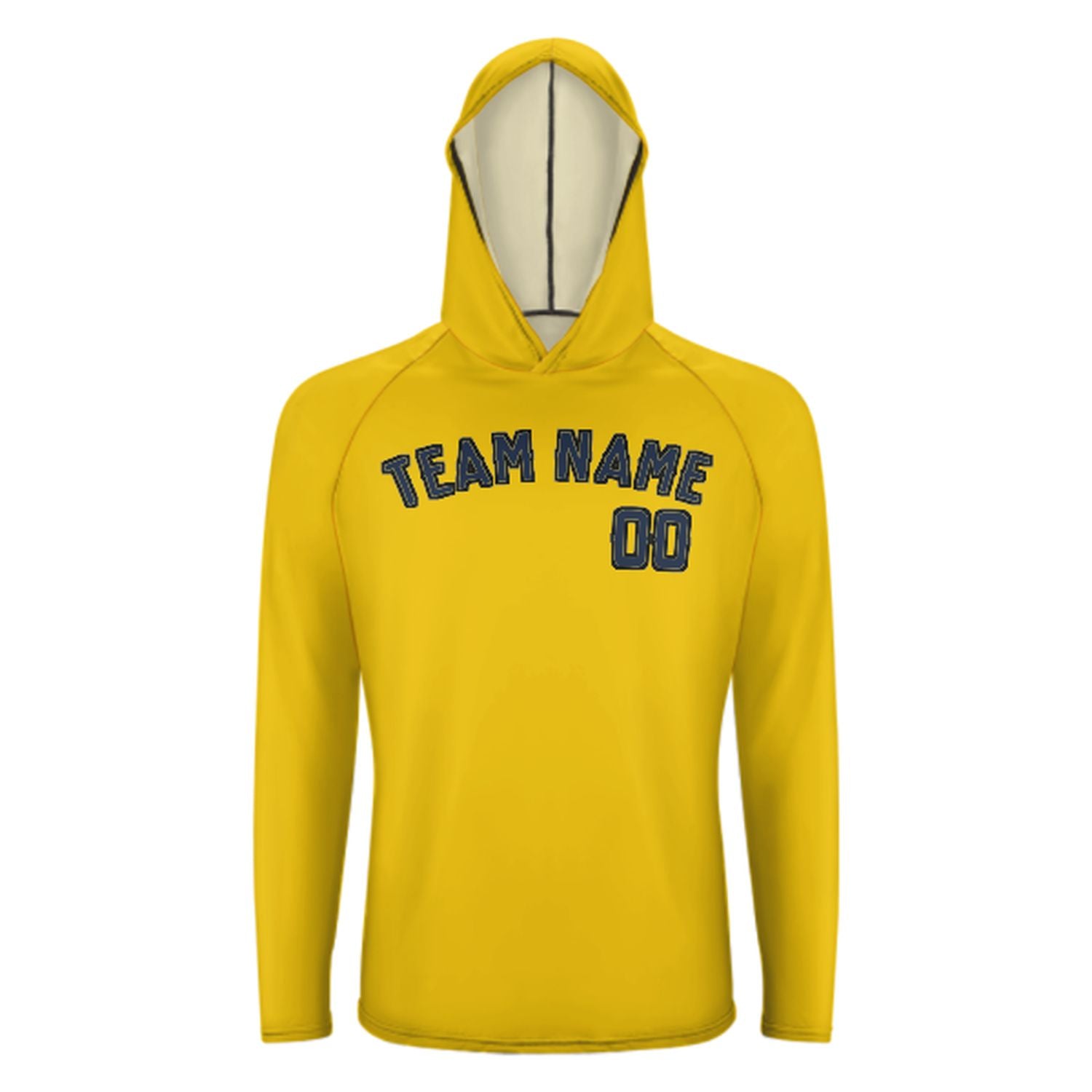 Na míru zlatý námořnictvo list UV-Hoodie