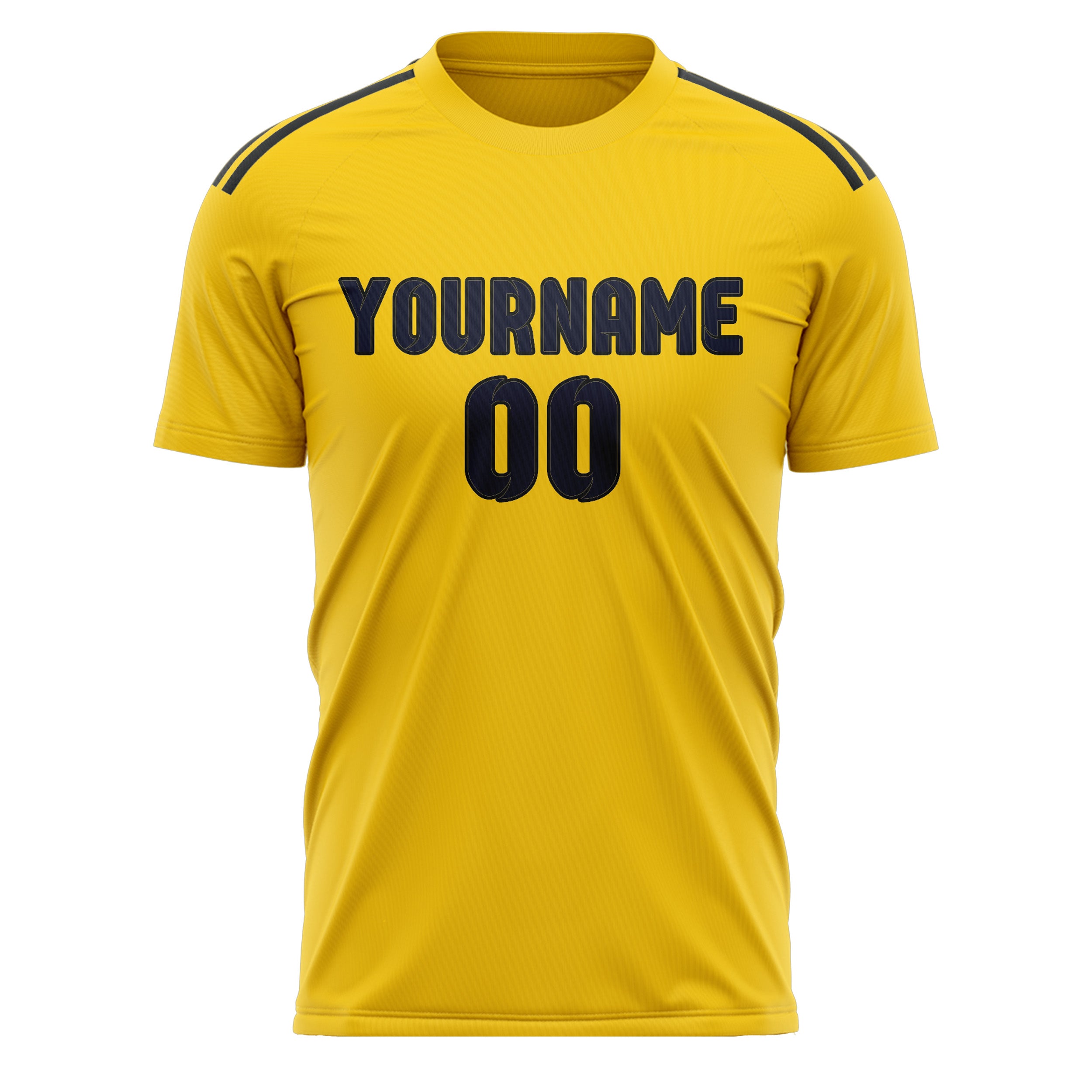 Benutzerdefiniertes Professionelles Gold Stahlblau Fußballtrikot