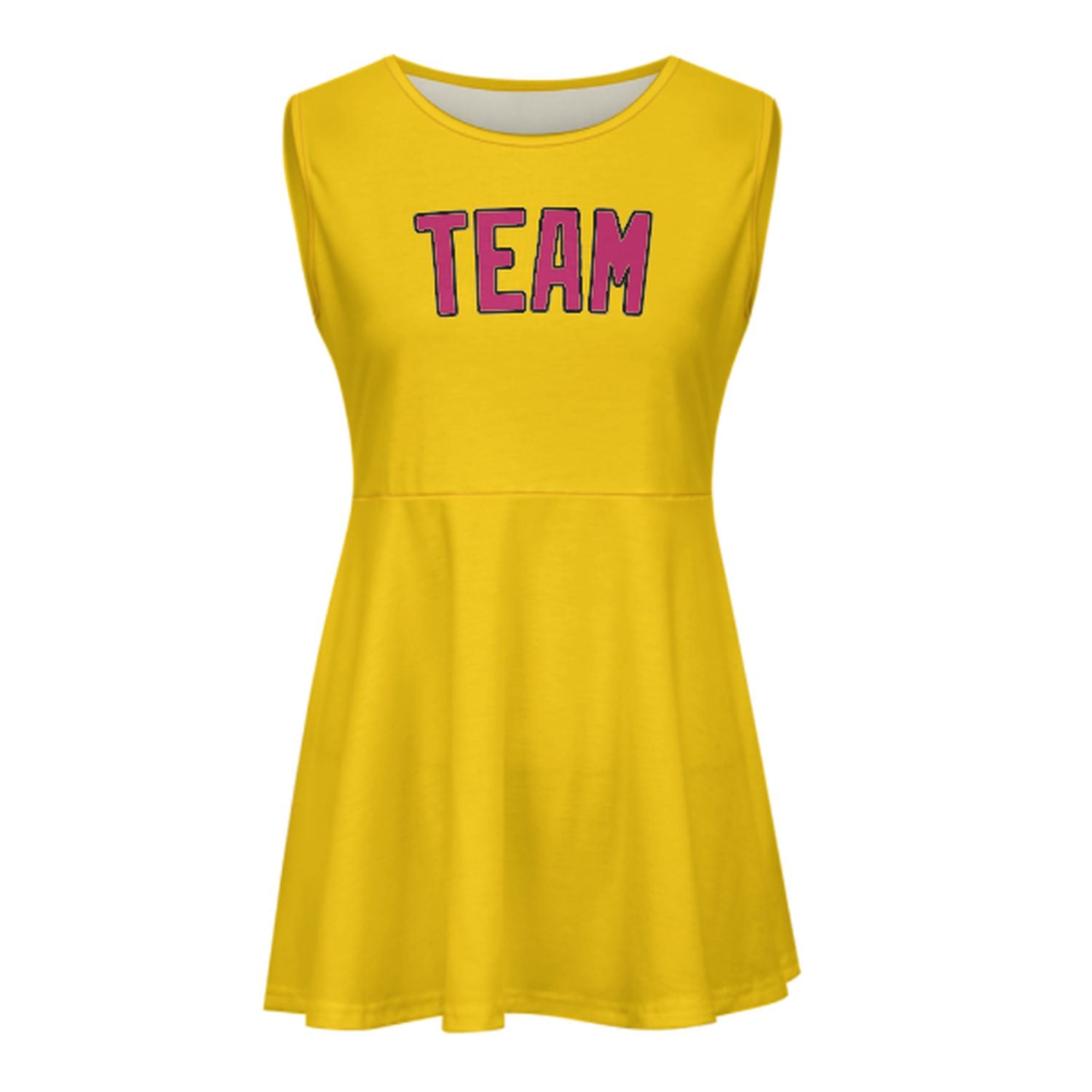 Maßgeschneidertes Gold Rosarot Cheerleader-Kleid