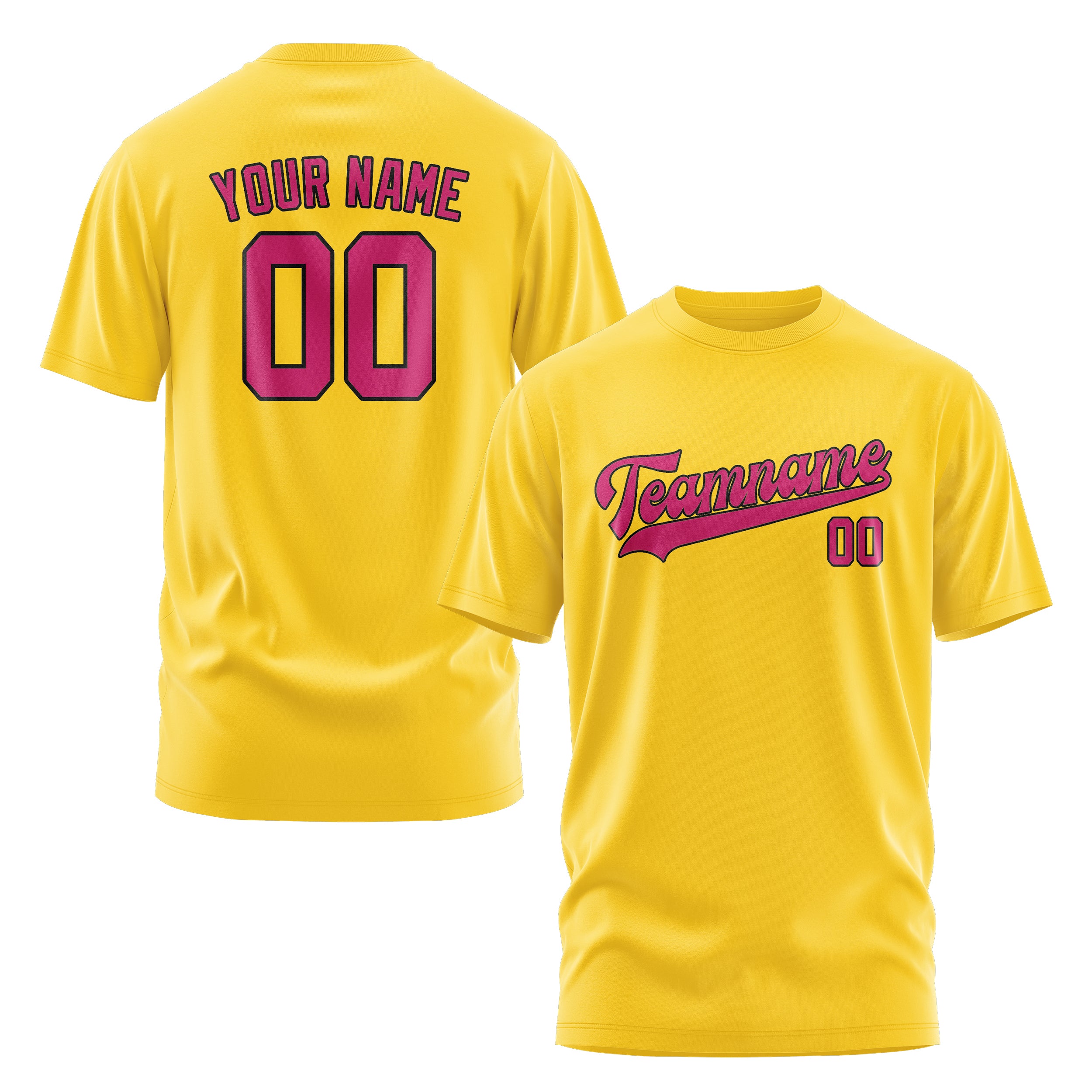 Maßgeschneidertes Gold Rosarot T-Shirt