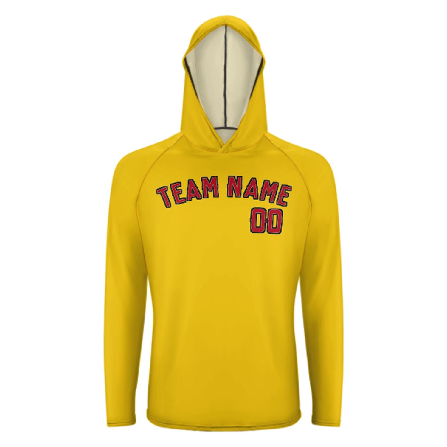 Zlato červené UV-Hoodie na míru