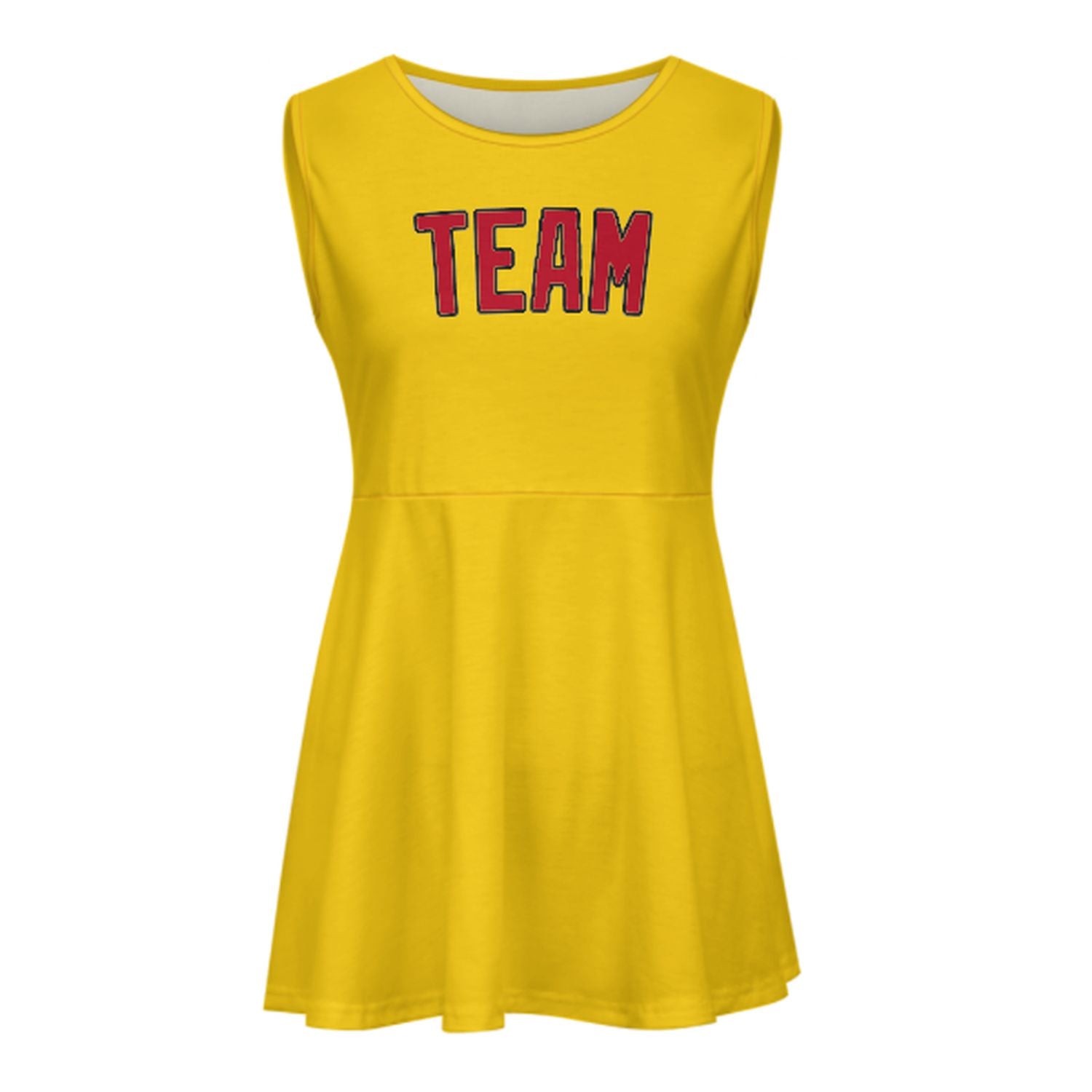 Maßgeschneidertes Gold Rot Cheerleader-Kleid