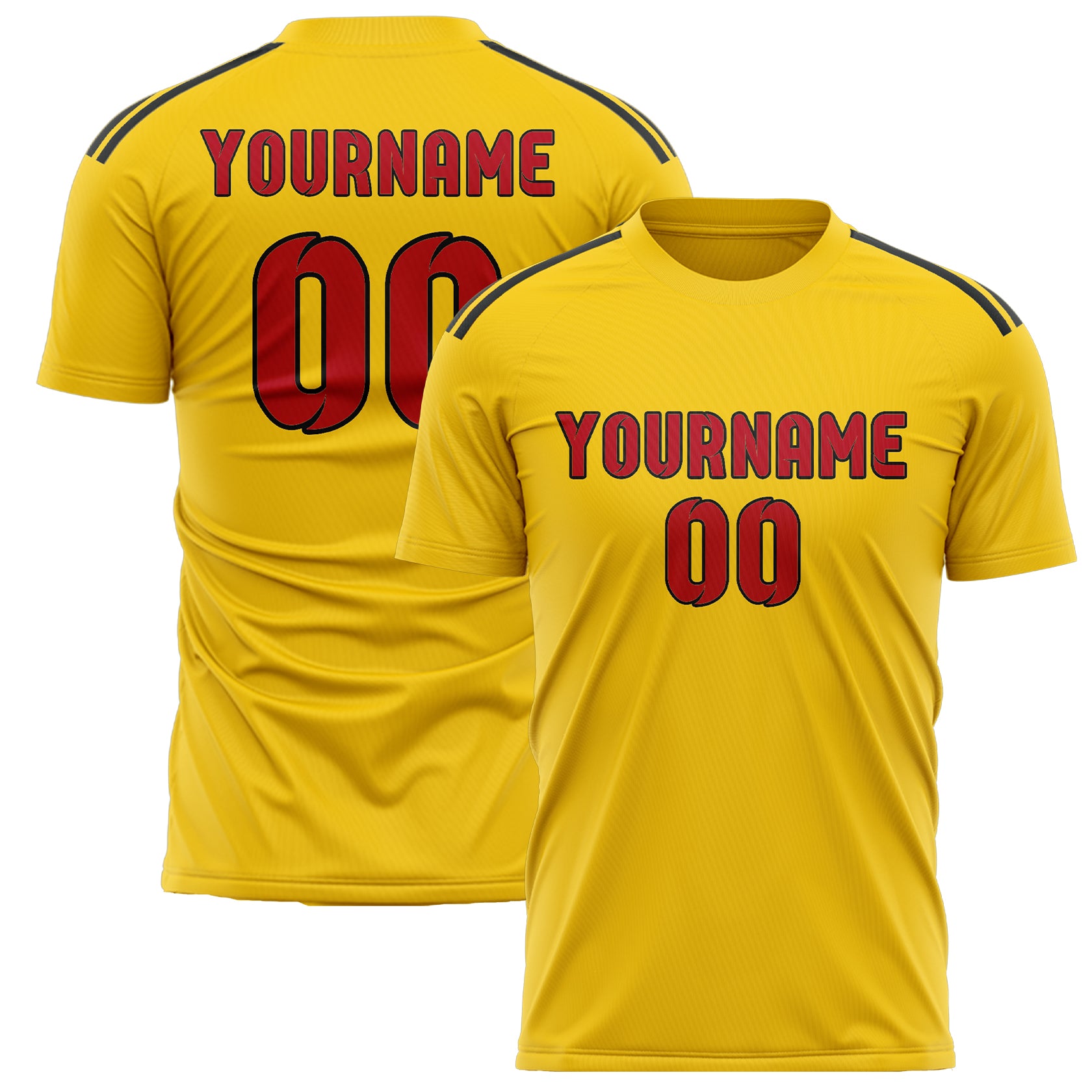 Benutzerdefiniertes Professionelles Gold Rot Fußballtrikot