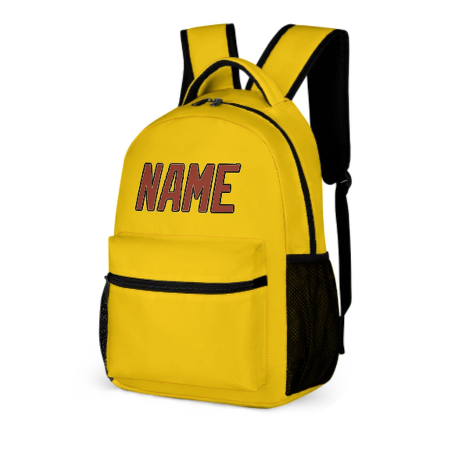 Zaino personalizzato per bambini color oro e corallo rosso