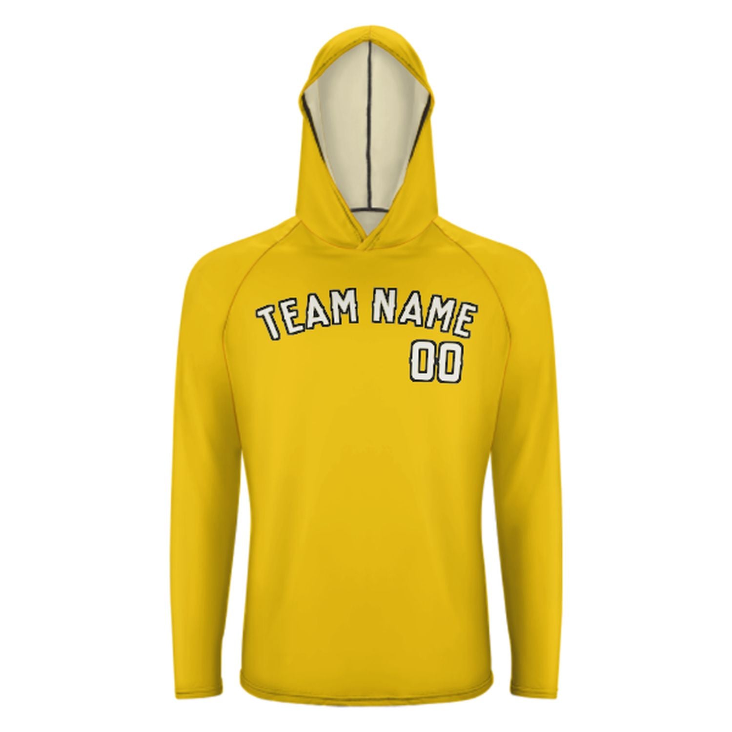 Na míru na míru zlaté bílé UV-hoodie