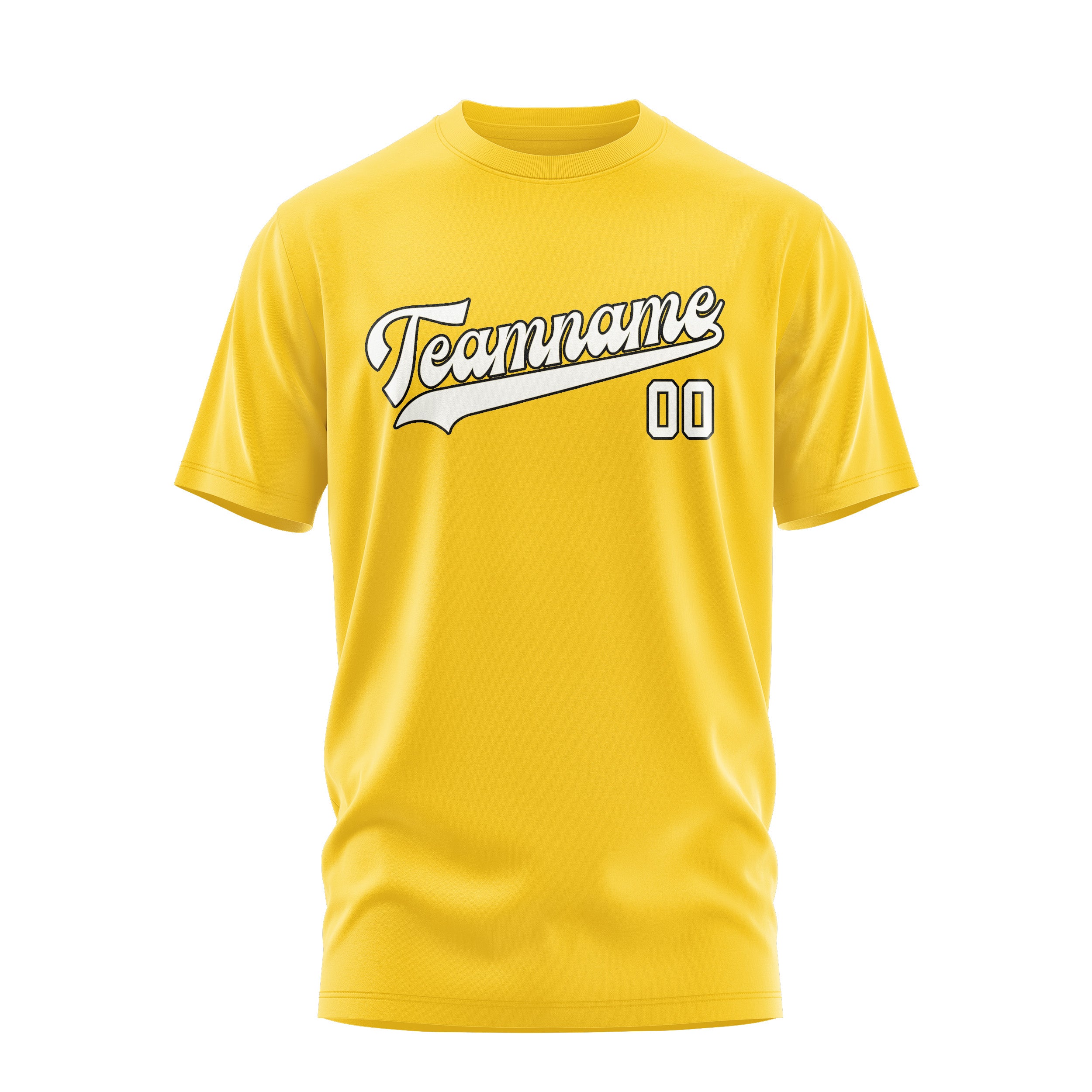 Maßgeschneidertes Gold Weiß T-Shirt
