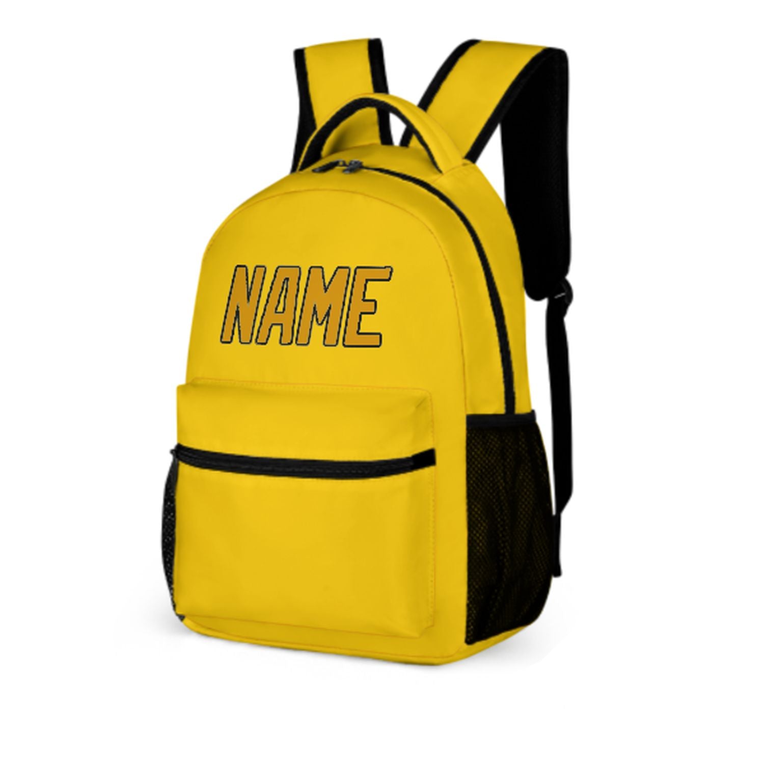 Zaino personalizzato per bambini color oro e giallo