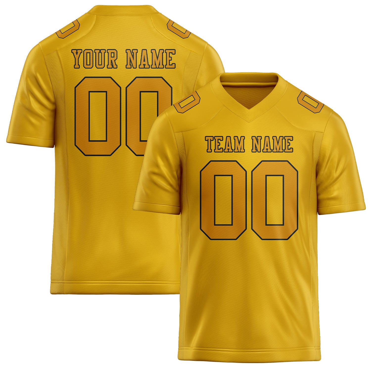 Maßgeschneidertes Professionelles Gold Gelb Rugbytrikot