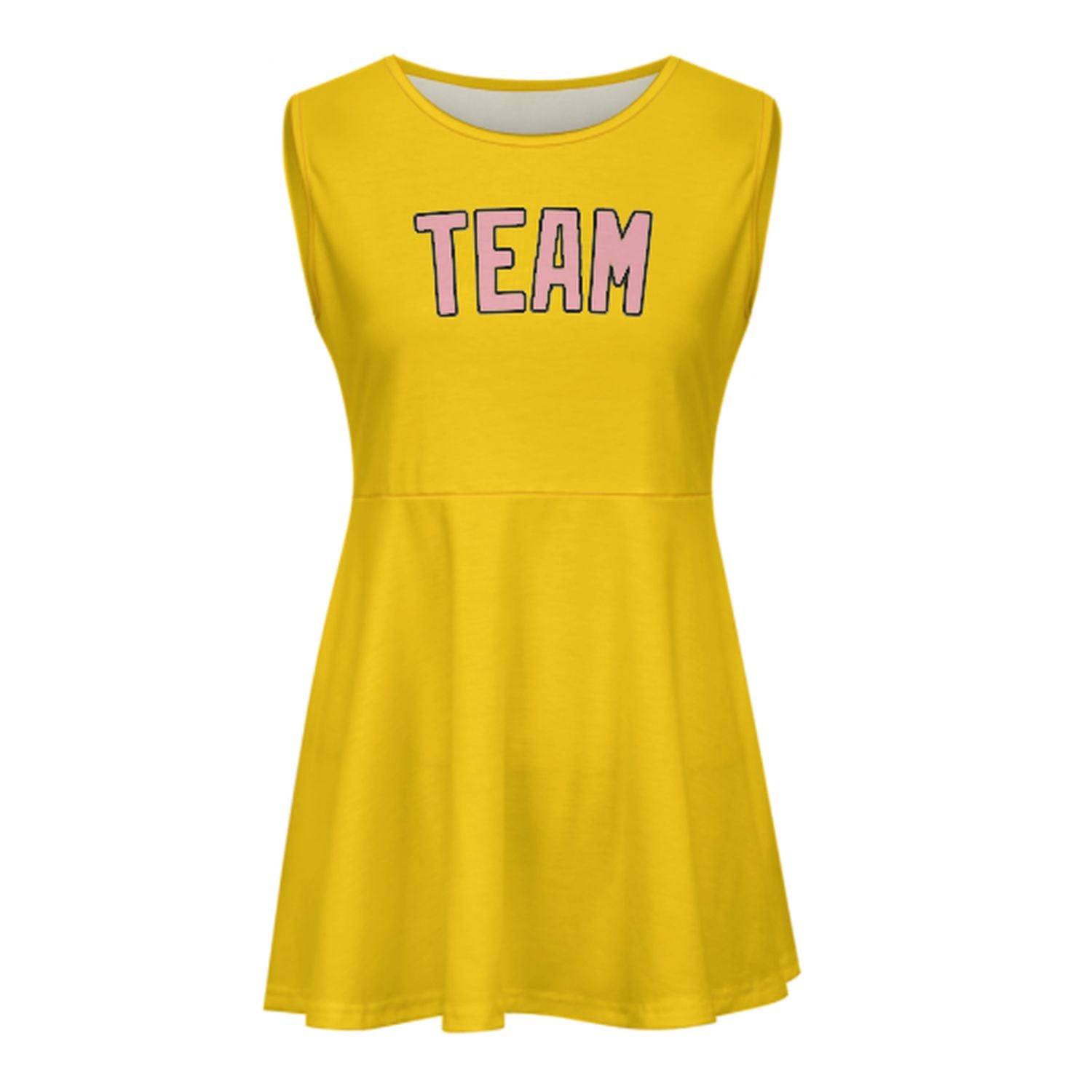 Maßgeschneidertes Gold Rosa Cheerleader-Kleid