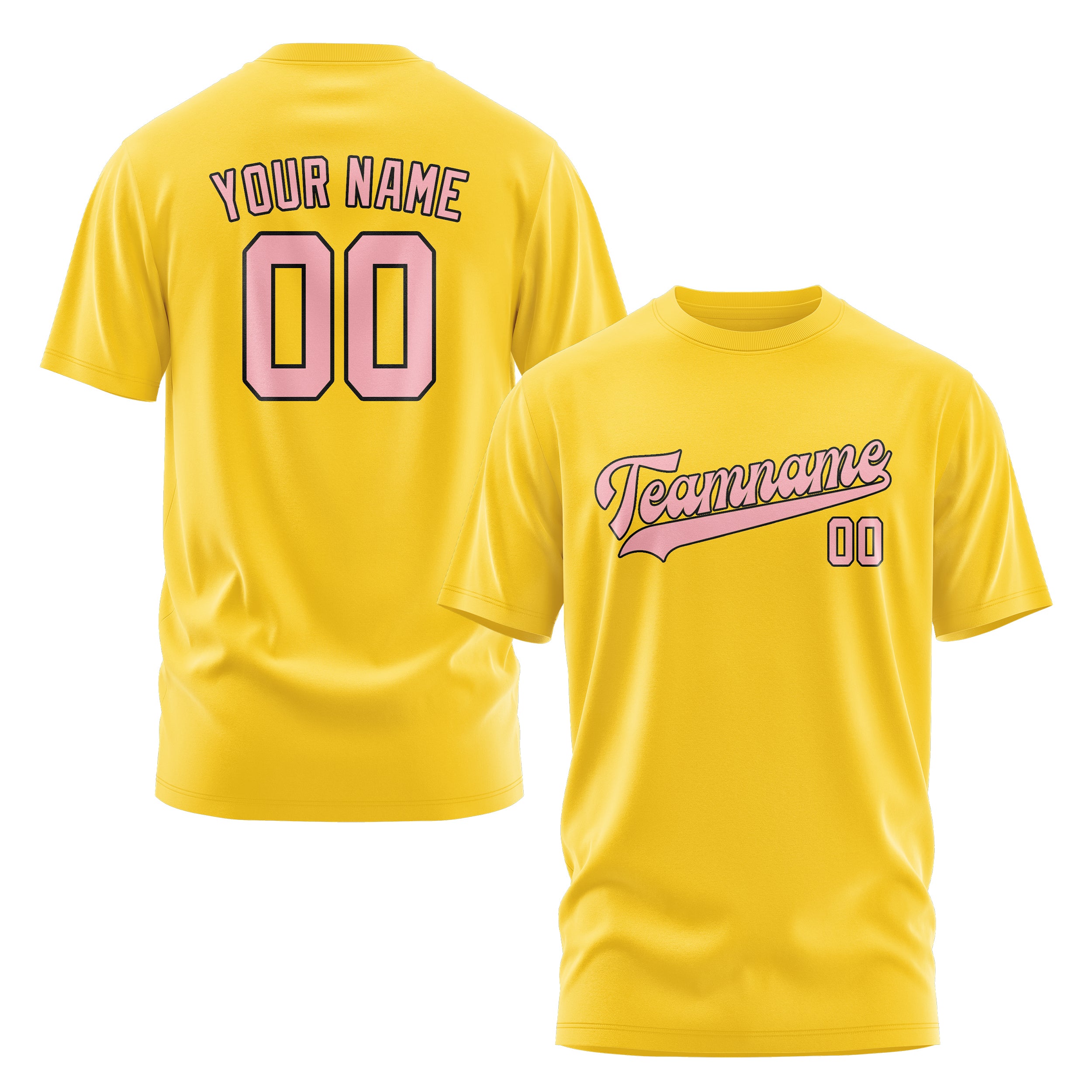 Maßgeschneidertes Gold Rosa T-Shirt