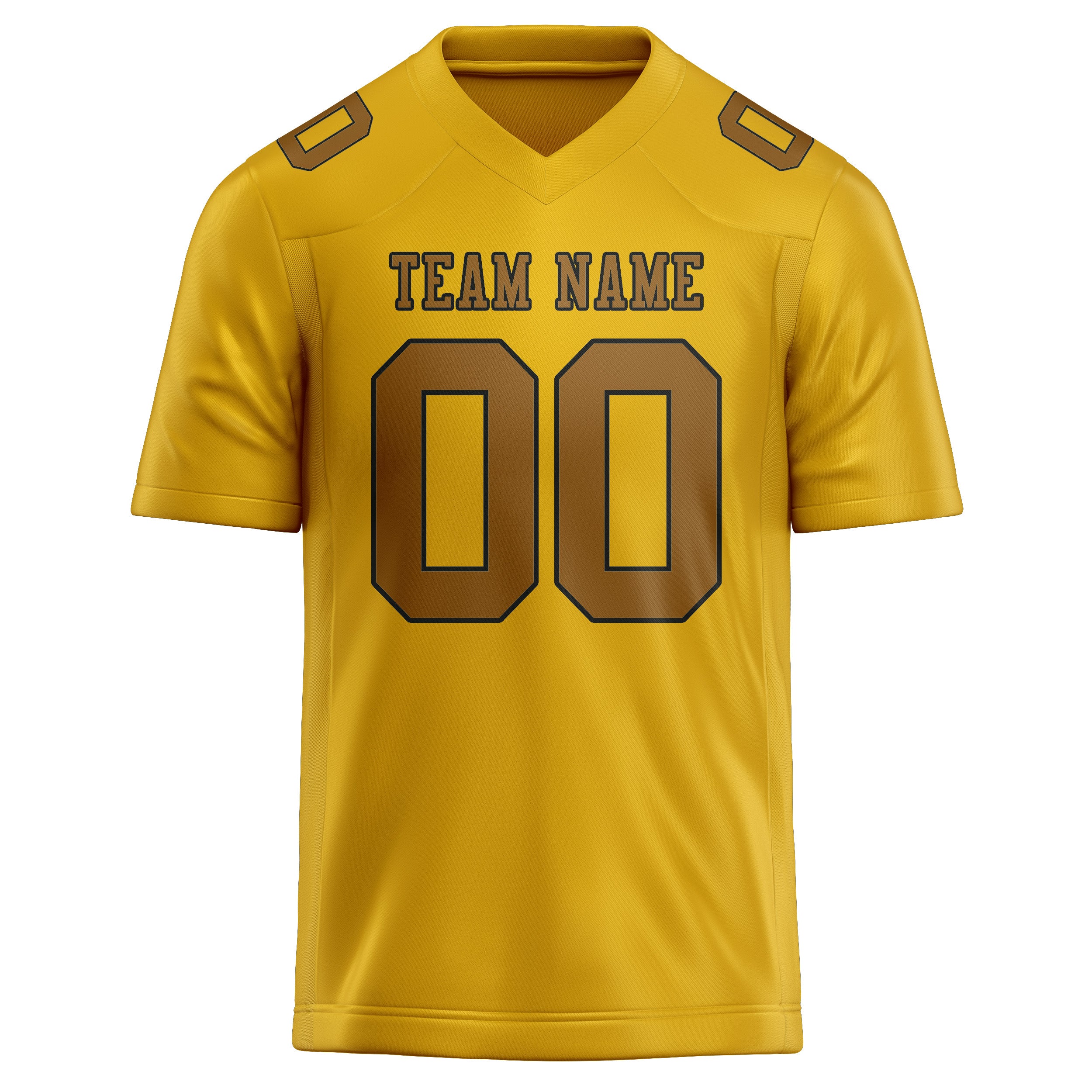 Maßgeschneidertes Professionelles Gold Khaki Rugbytrikot