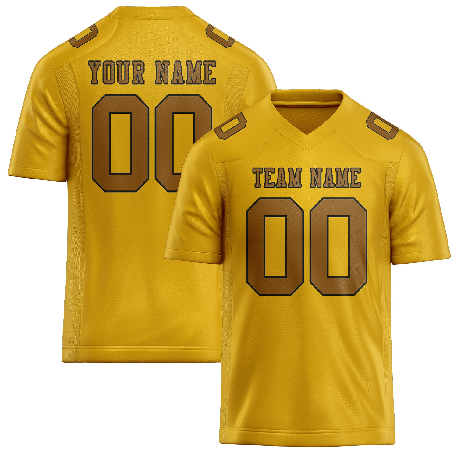 Maßgeschneidertes Professionelles Gold Khaki Rugbytrikot