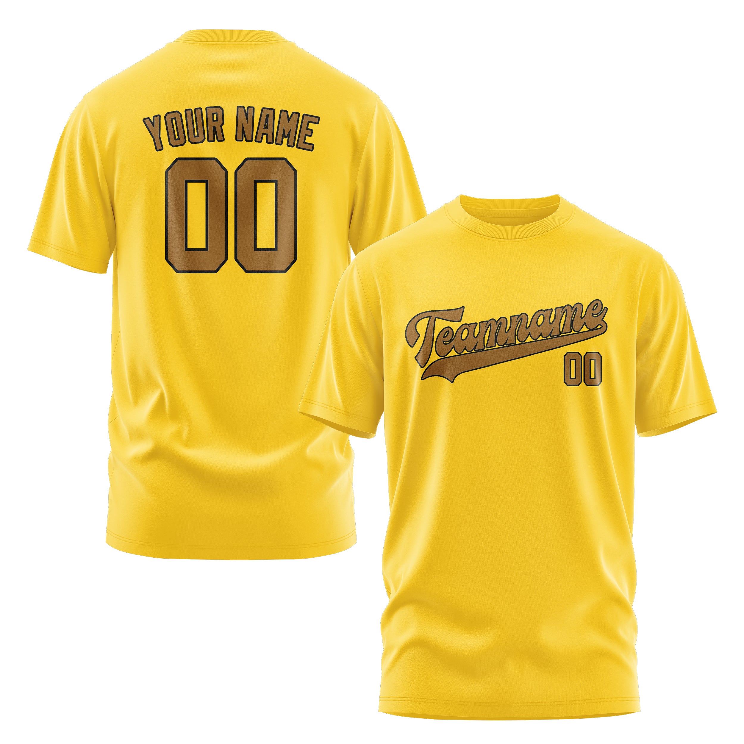 Maßgeschneidertes Gold Khaki T-Shirt