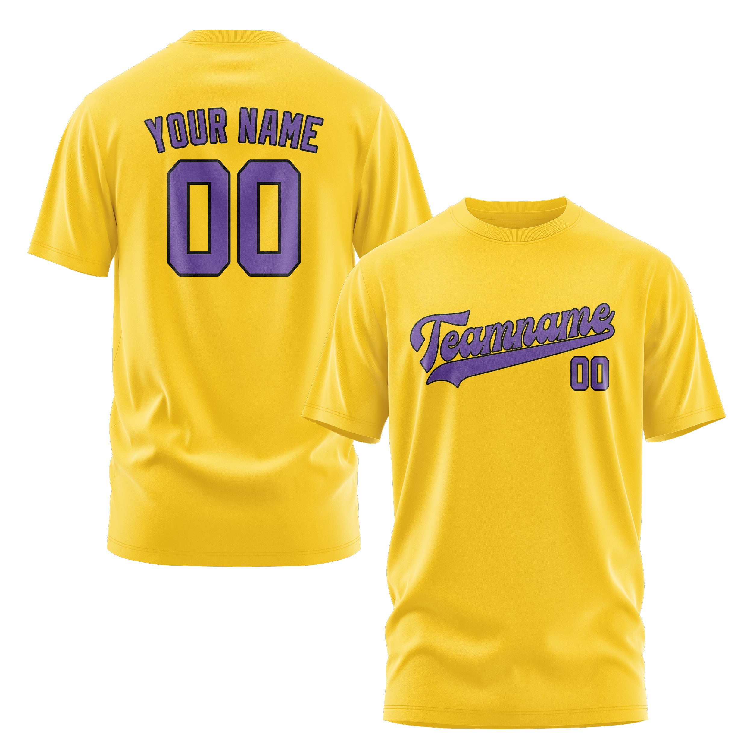 Maßgeschneidertes Gold Lavendel T-Shirt