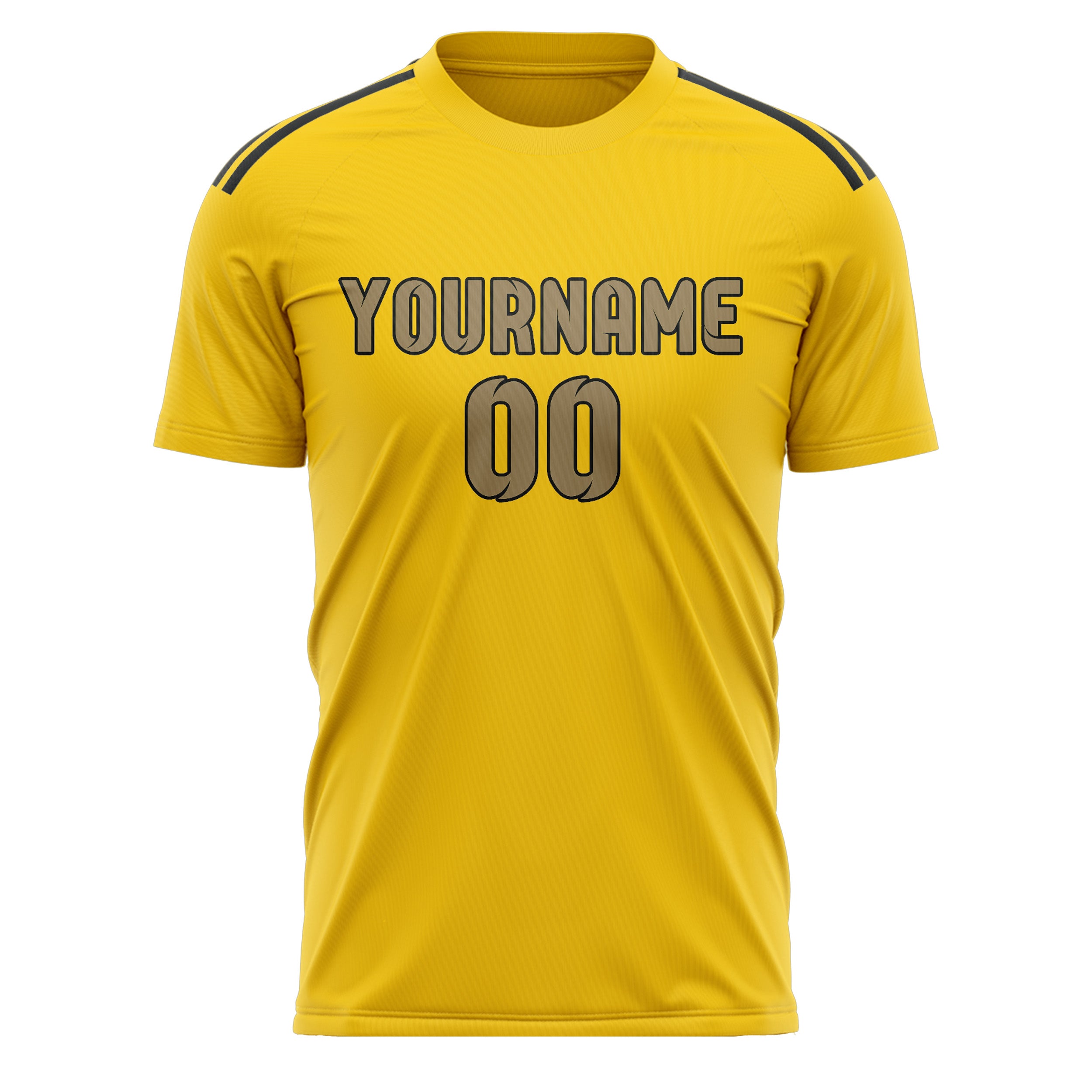Benutzerdefiniertes Professionelles Gold Hellkhaki Fußballtrikot