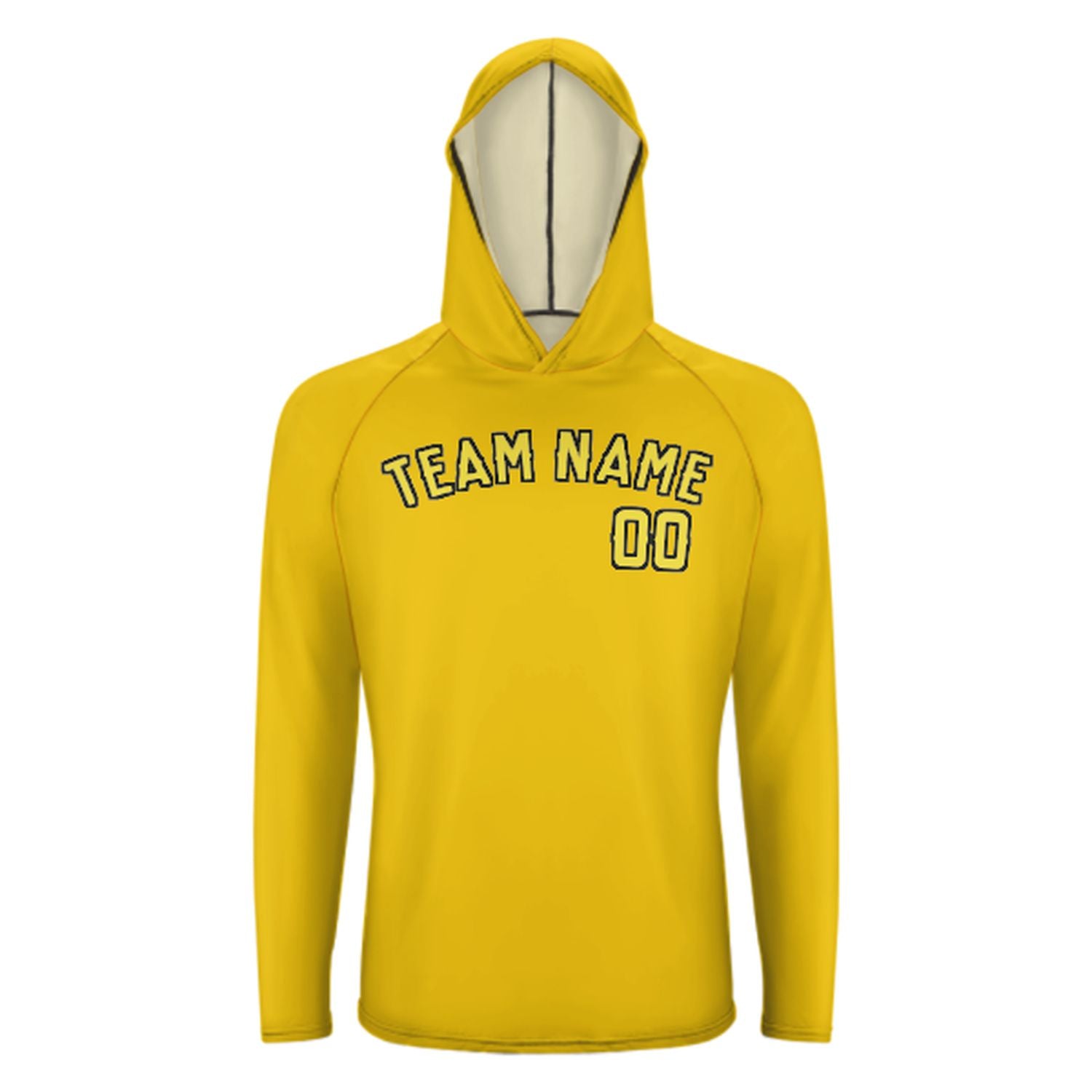 Na míru na míru zlaté bledě žluté UV-hoodie