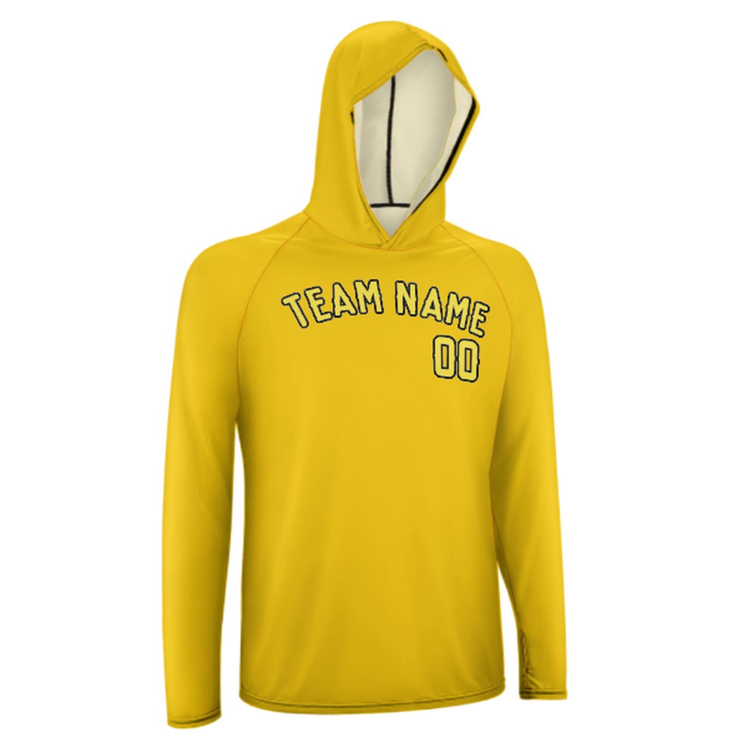 Na míru na míru zlaté bledě žluté UV-hoodie