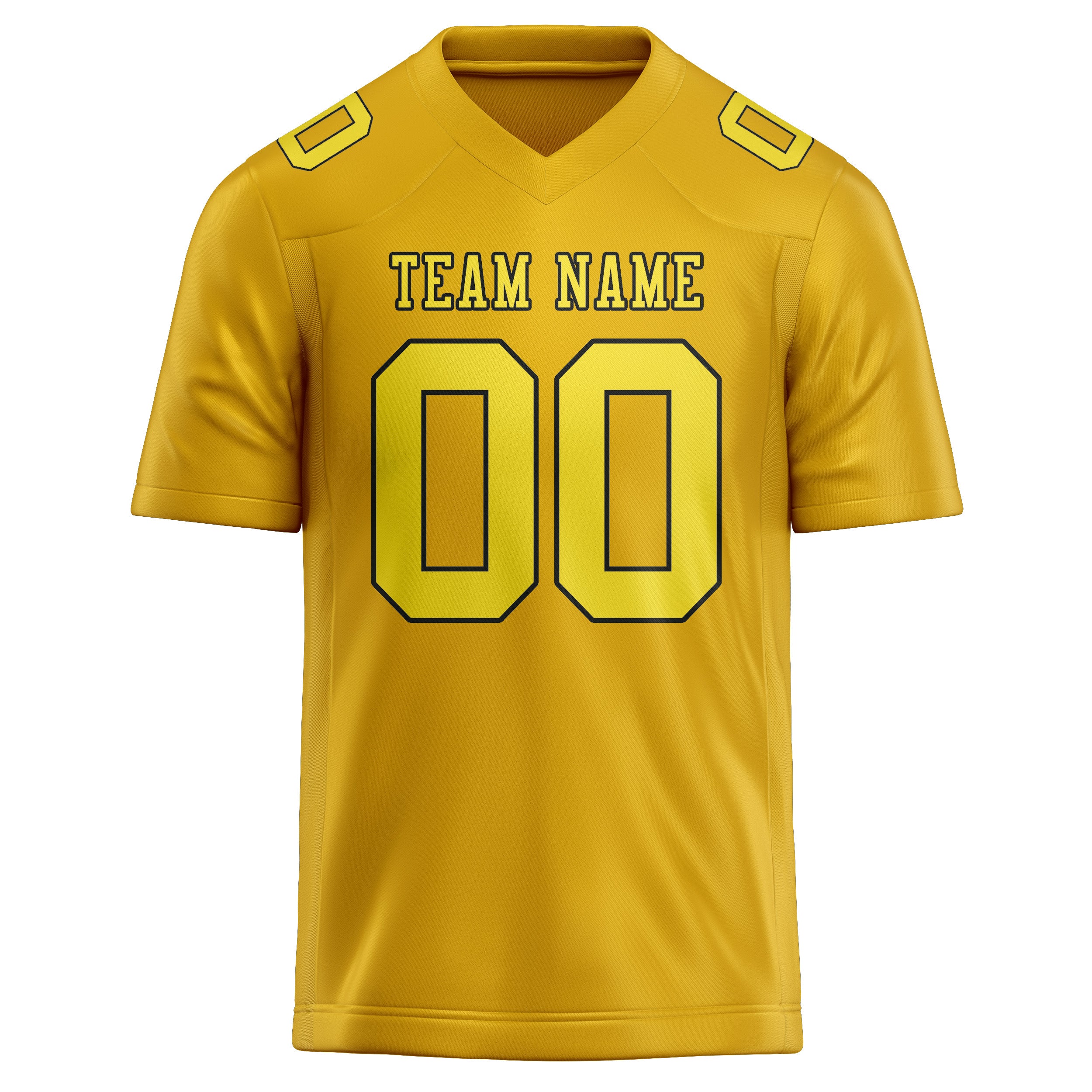 Maßgeschneidertes Professionelles Gold Blassgelb Rugbytrikot