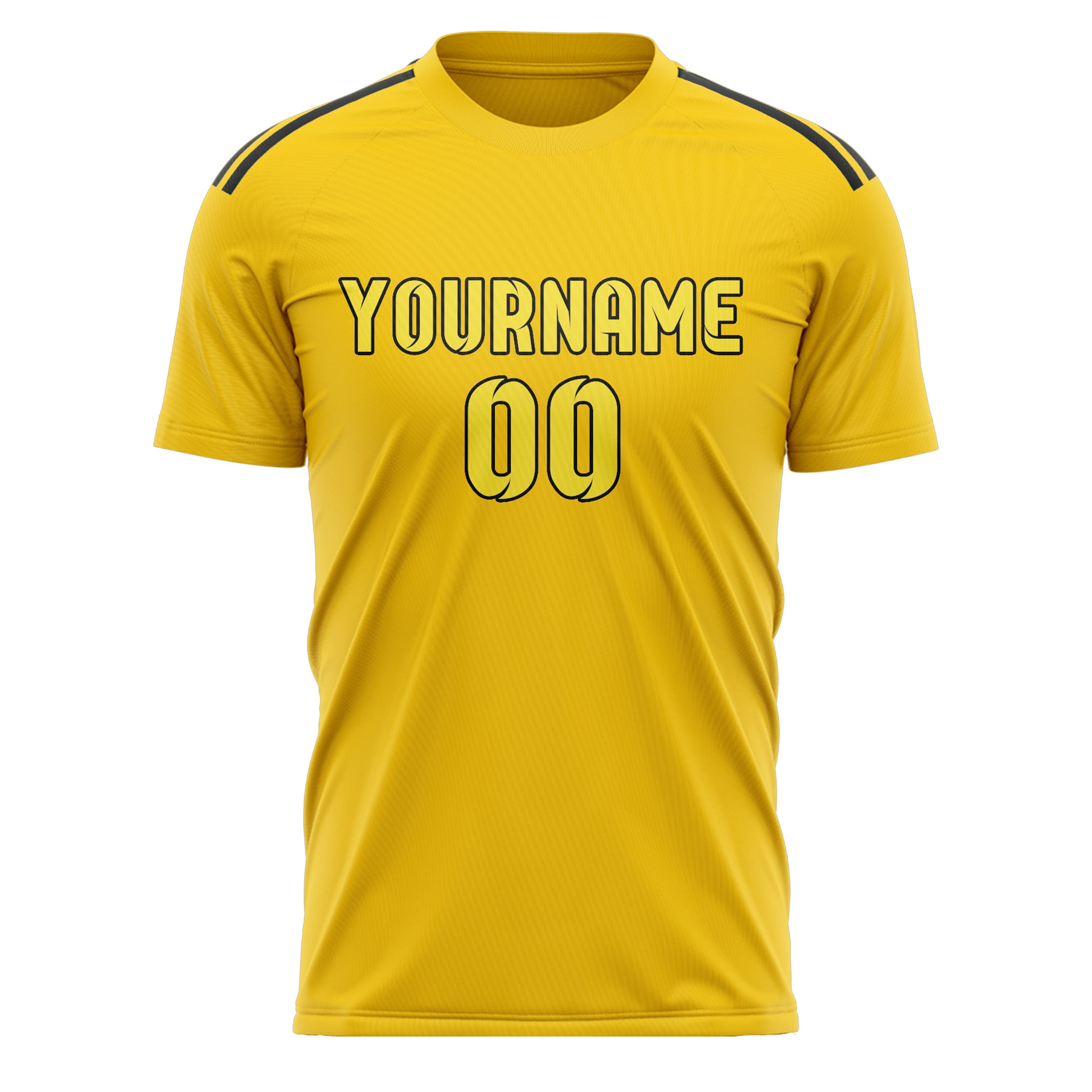 Benutzerdefiniertes Professionelles Gold Blassgelb Fußballtrikot