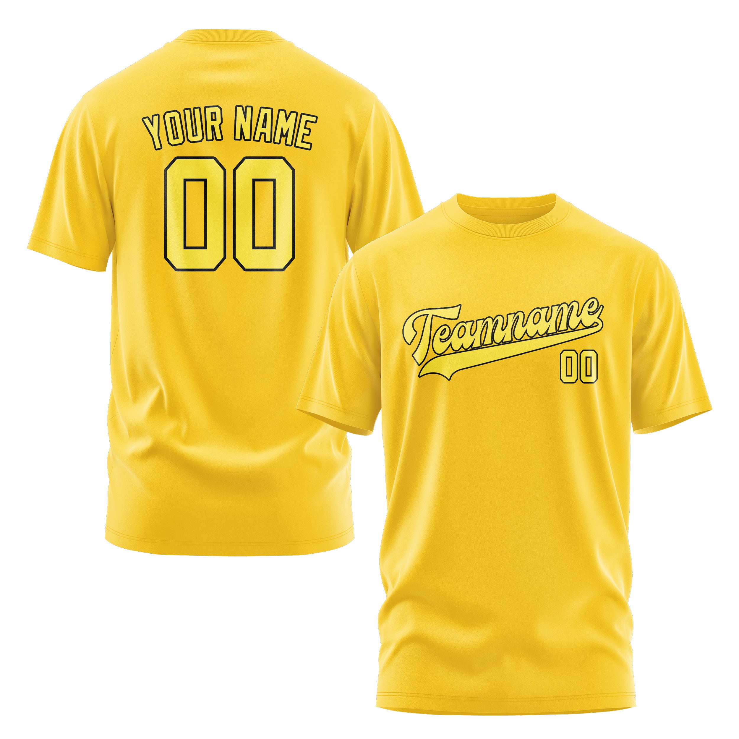Maßgeschneidertes Gold Blassgelb T-Shirt