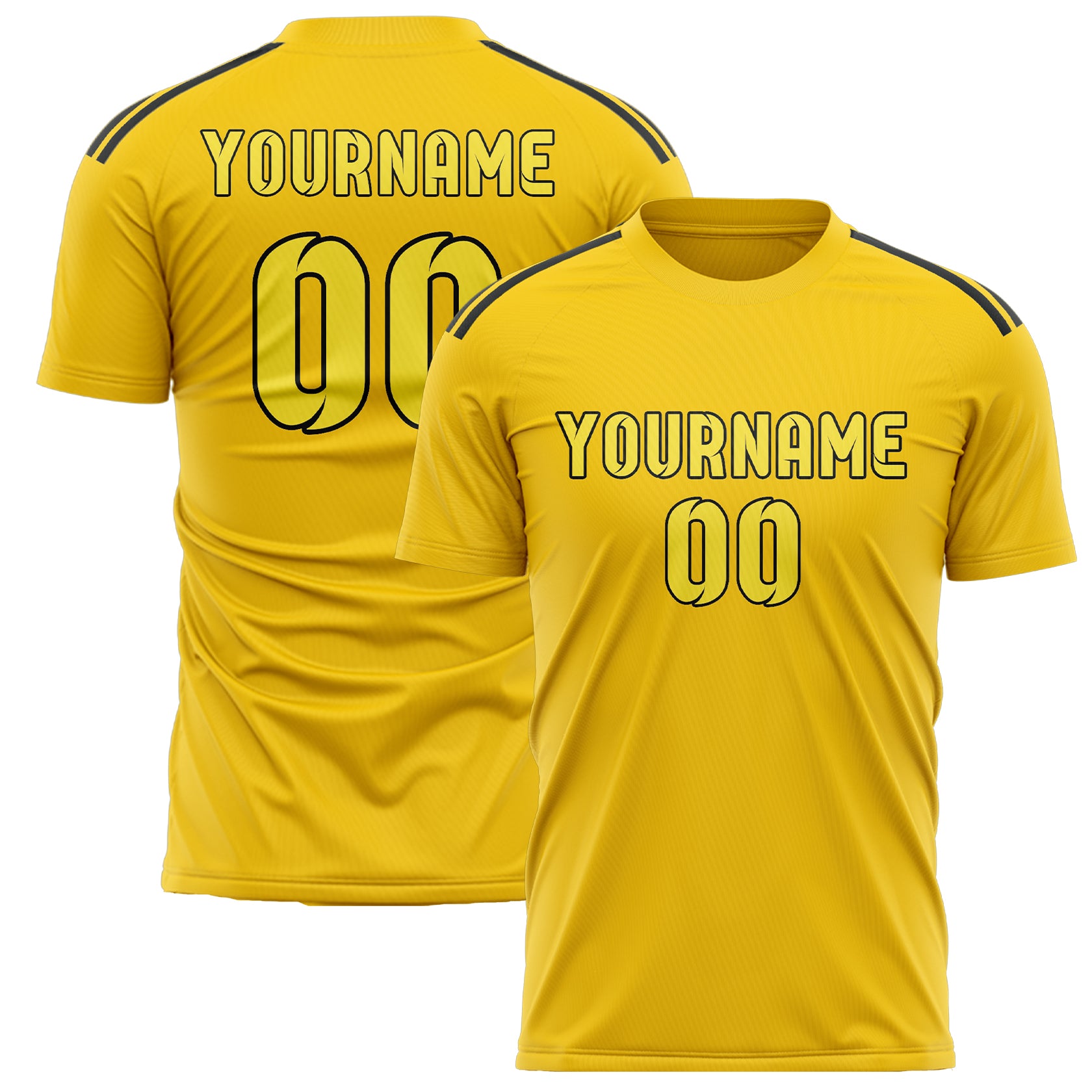 Benutzerdefiniertes Professionelles Gold Blassgelb Fußballtrikot