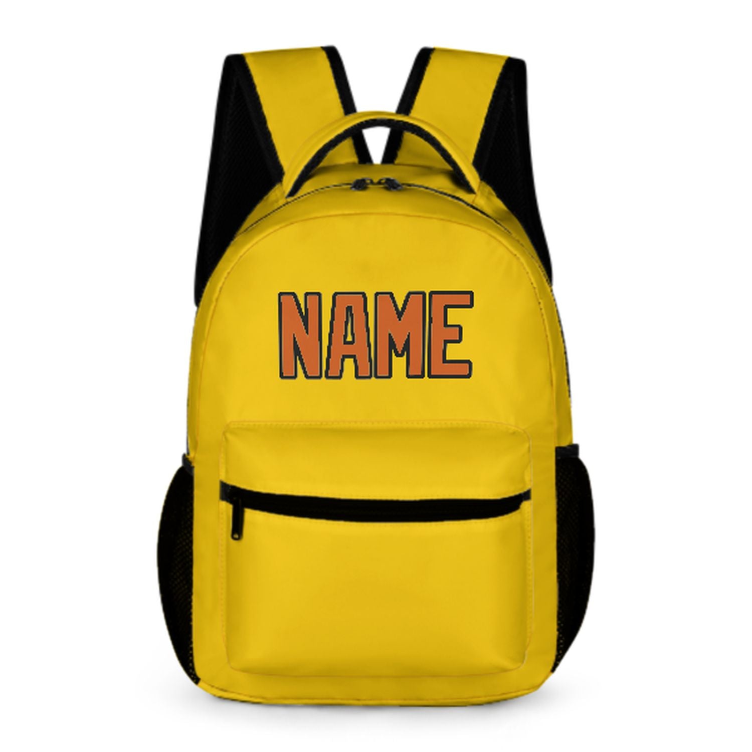 Zaino personalizzato per bambini color oro e arancione
