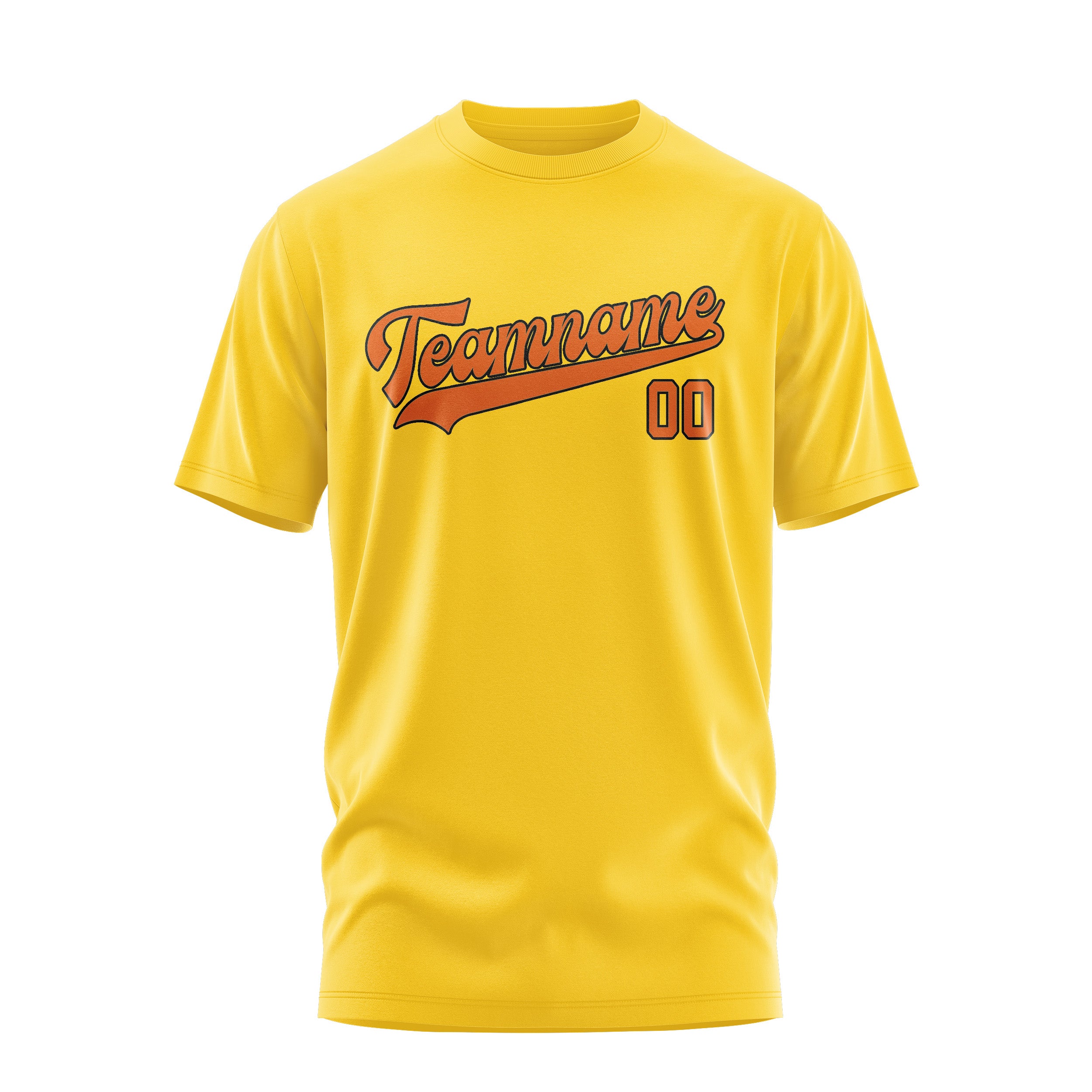 Maßgeschneidertes Gold Orange T-Shirt