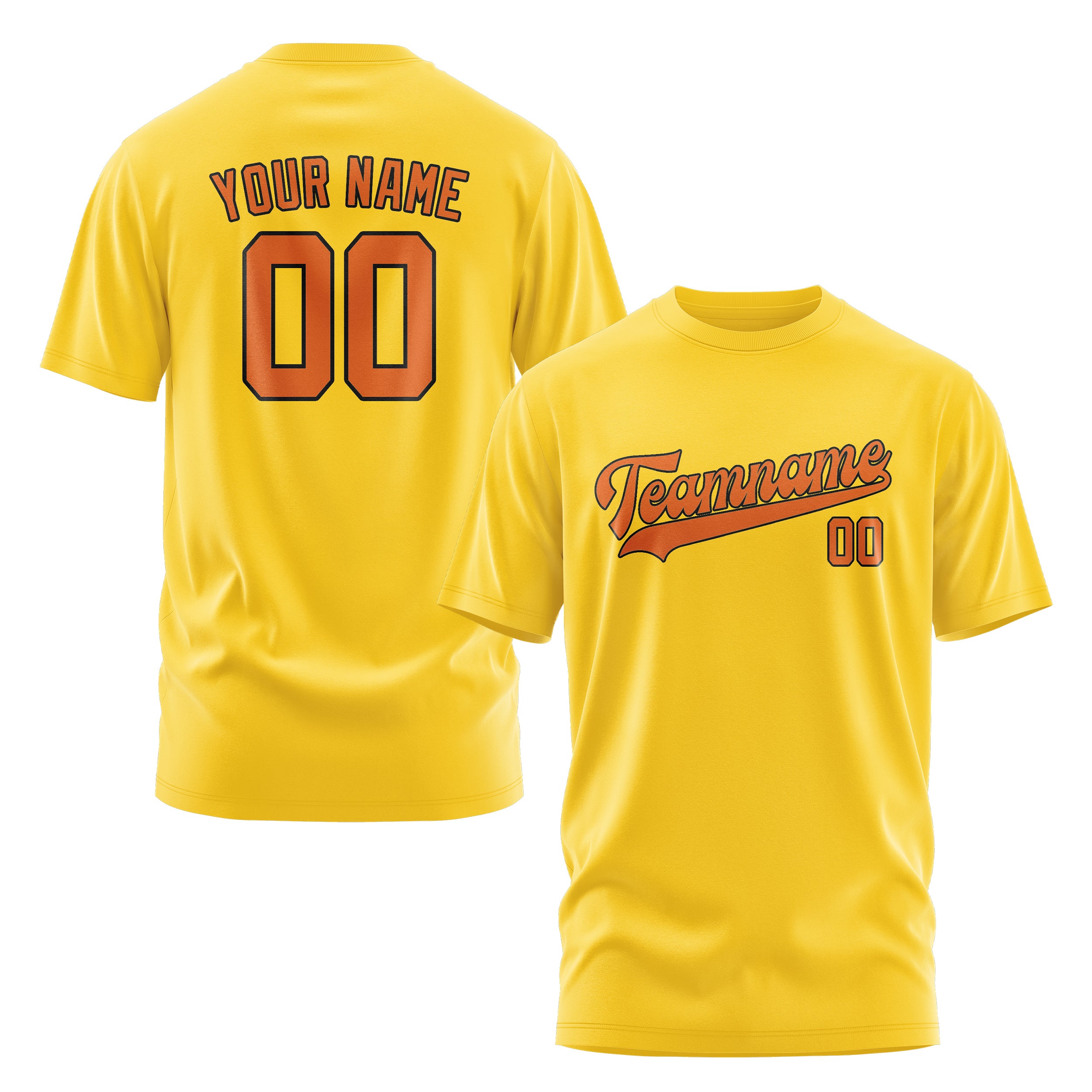 Maßgeschneidertes Gold Orange T-Shirt