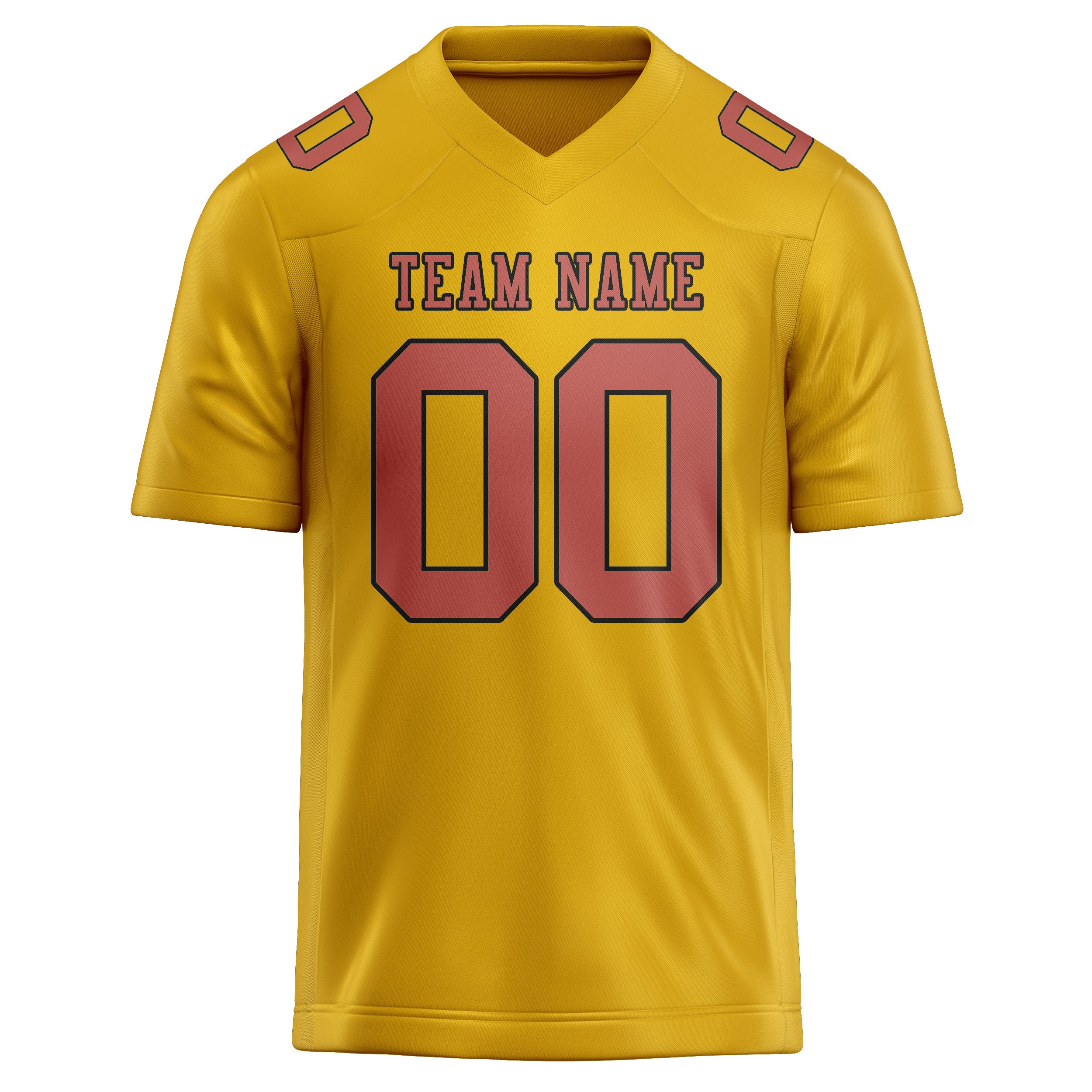Maßgeschneidertes Professionelles Gold Kupferrose Rugbytrikot