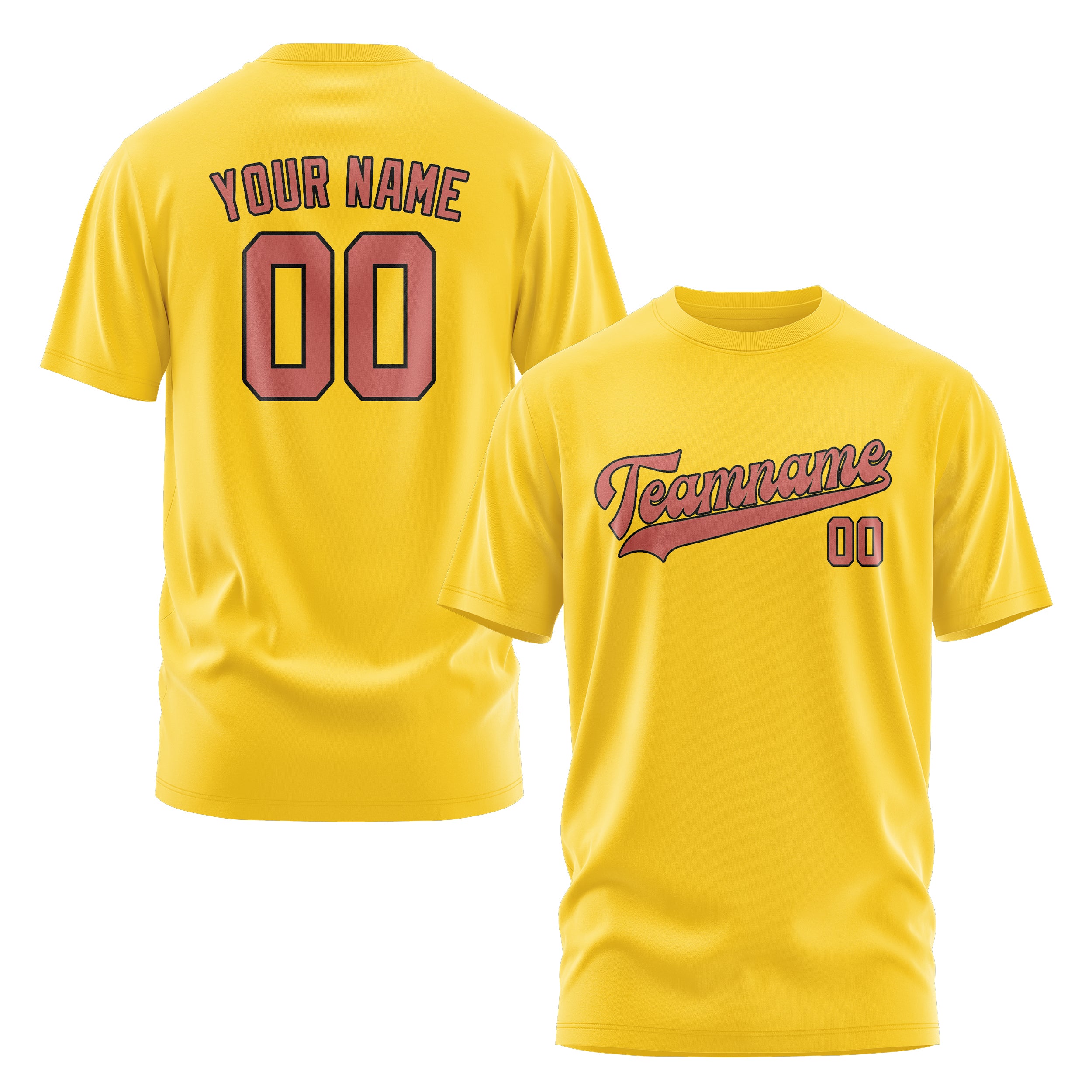 Maßgeschneidertes Gold Kupferrose T-Shirt